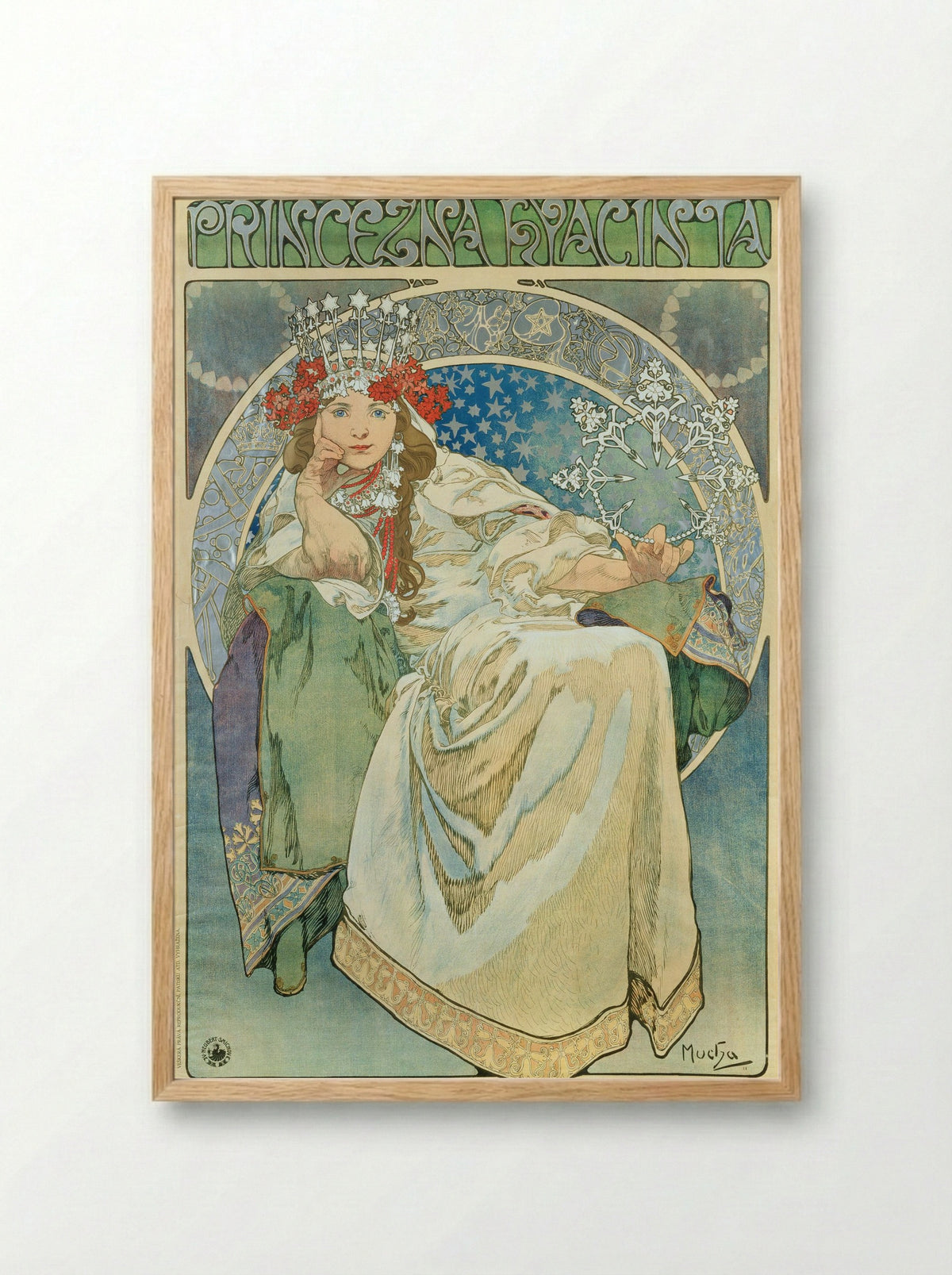 Princess Hyacinth - Alphonse Mucha - Framed Print Wood