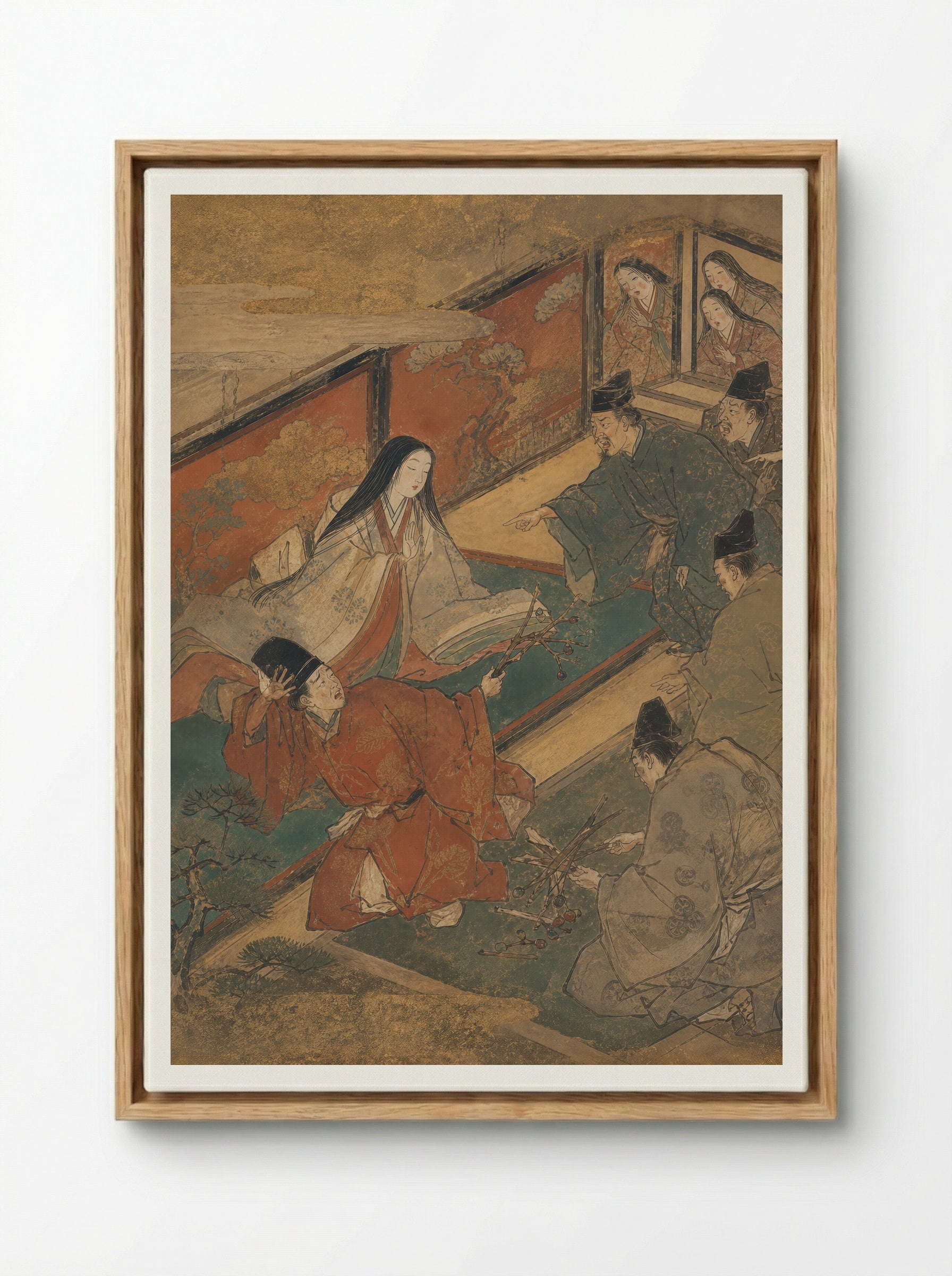 Princess Kaguya: The Court Cannot Possess Her - Framed Canvas Wood