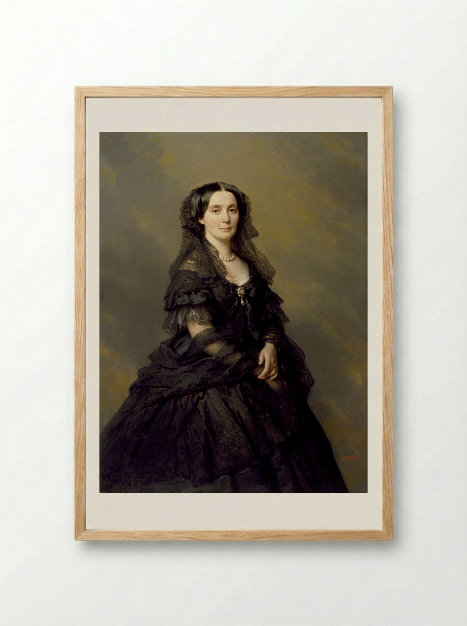 Princess Kotschoubey - Franz Xaver Winterhalter - Framed Print Wood