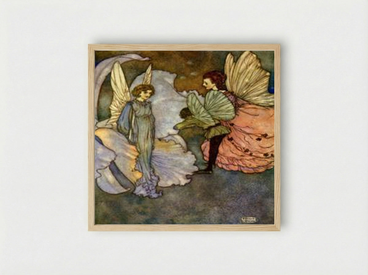 Princess Orchid's Party - Edmund Dulac - Framed Print Wood
