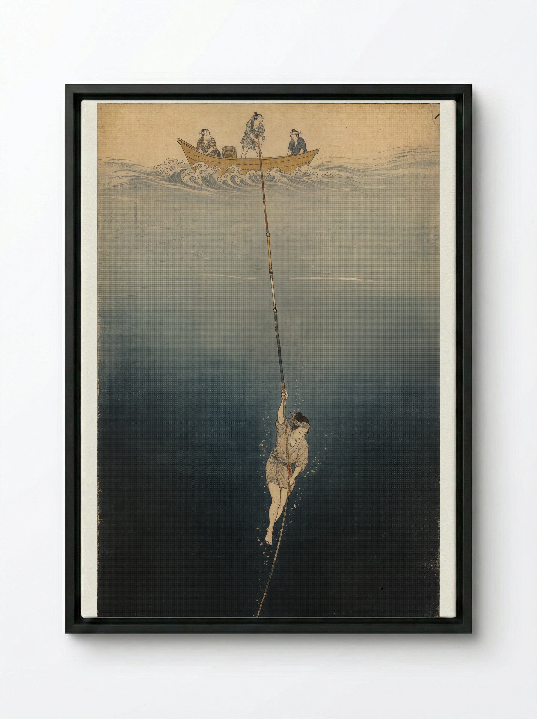 Princess Tamatori: The Five-Coloured Lifeline - Framed Canvas Black