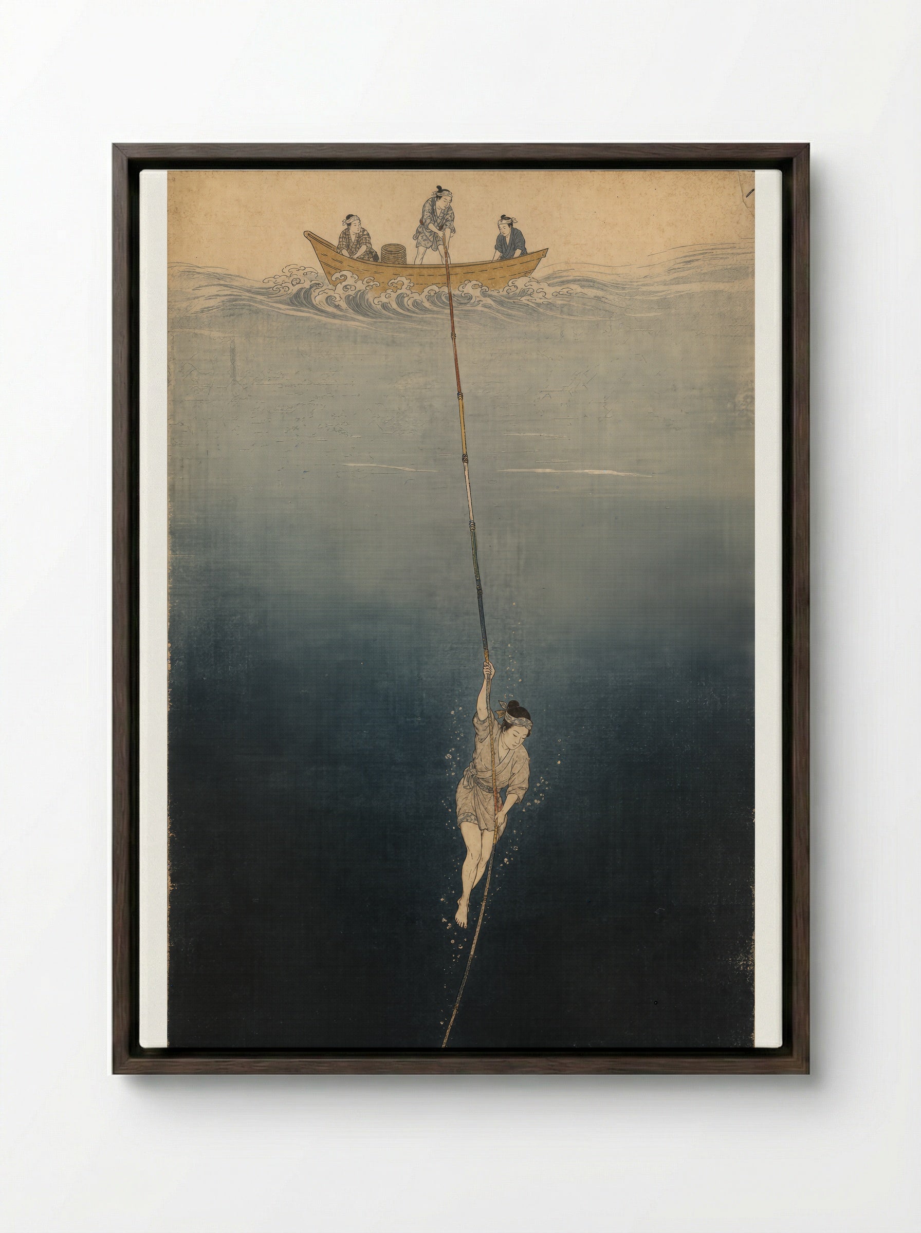 Princess Tamatori: The Five-Coloured Lifeline - Framed Canvas Dark Wood