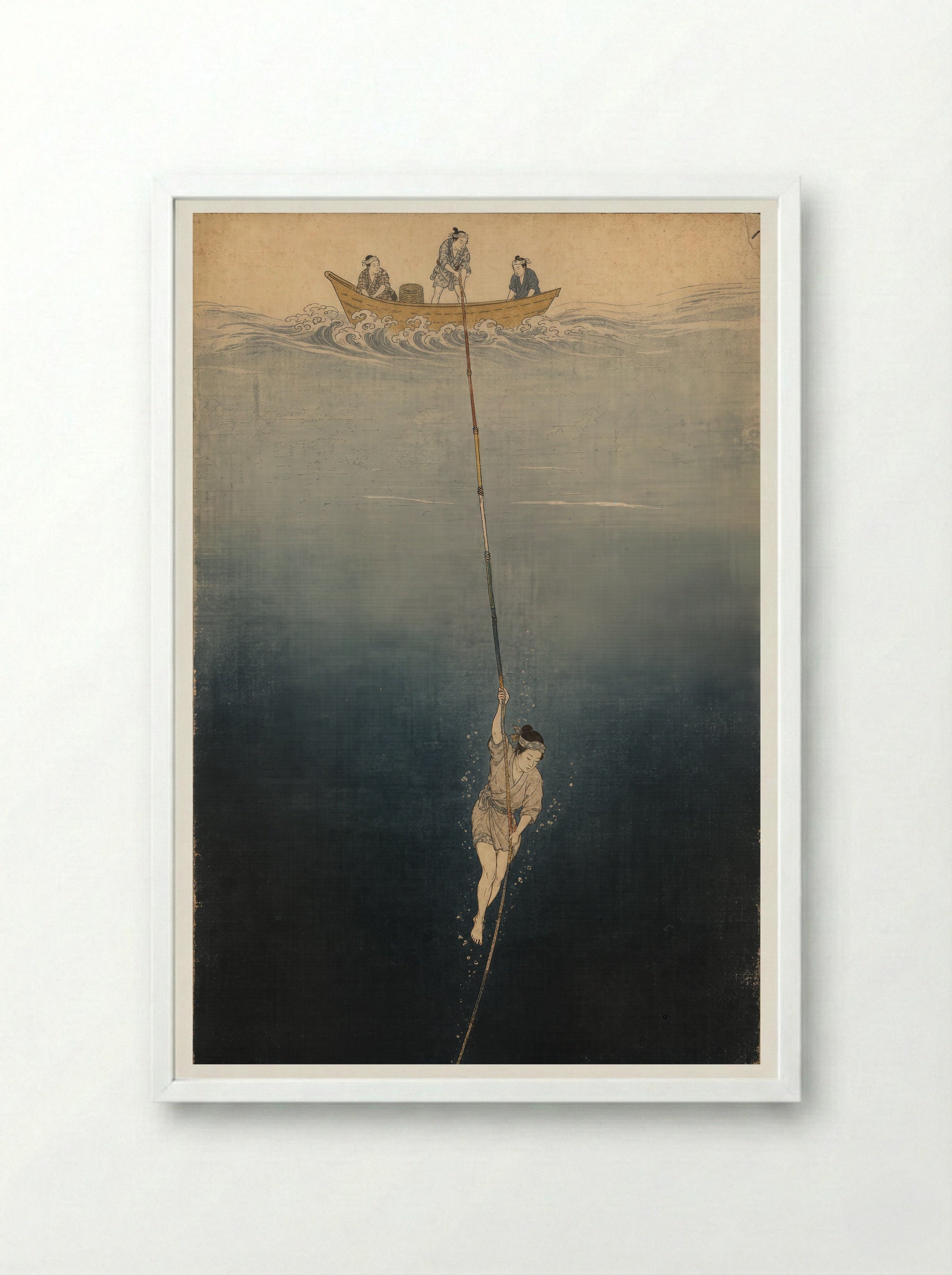 Princess Tamatori: The Five-Coloured Lifeline - Framed Print White