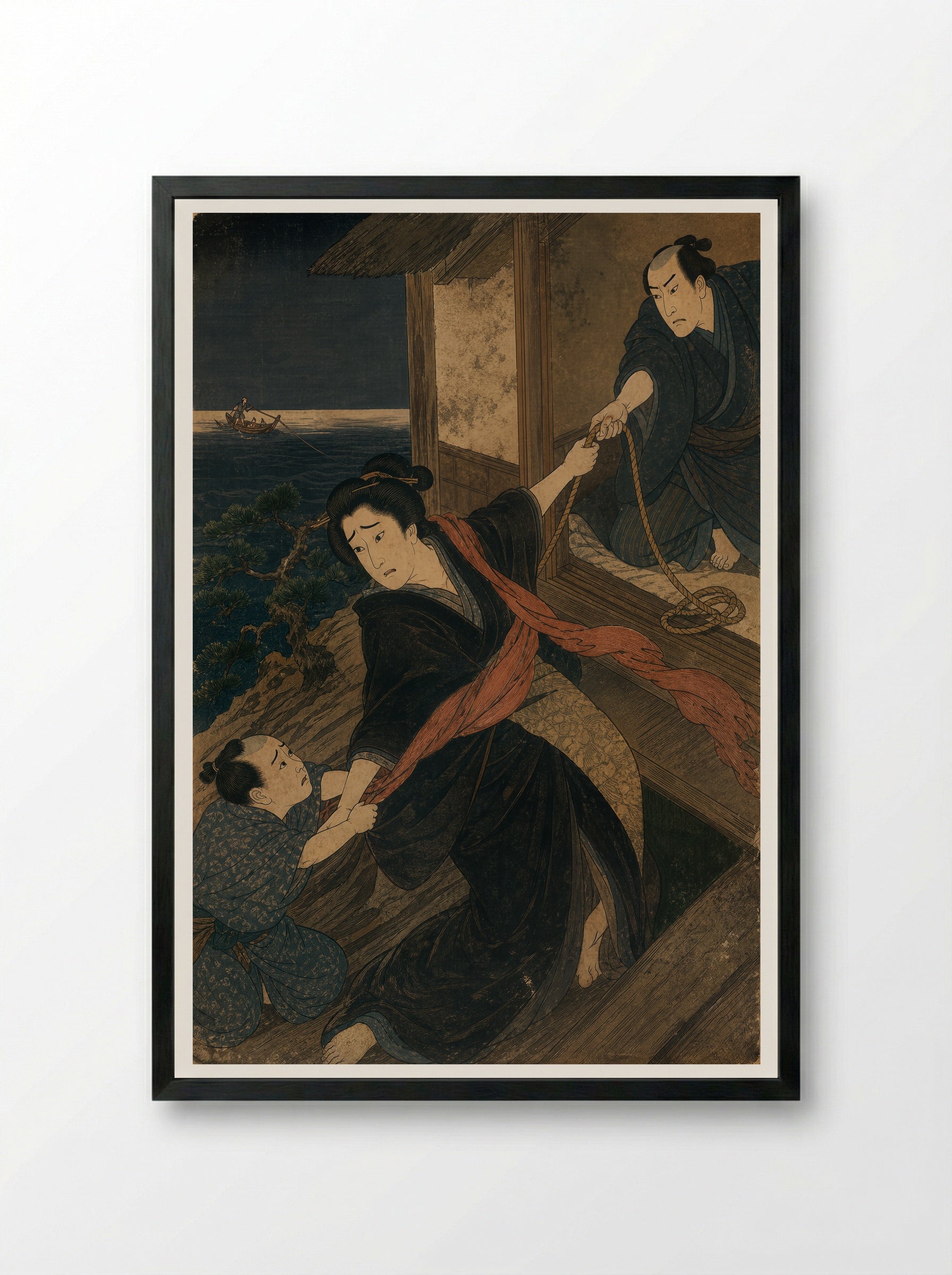 Princess Tamatori: The Promise for Fusasaki - Framed Print Black