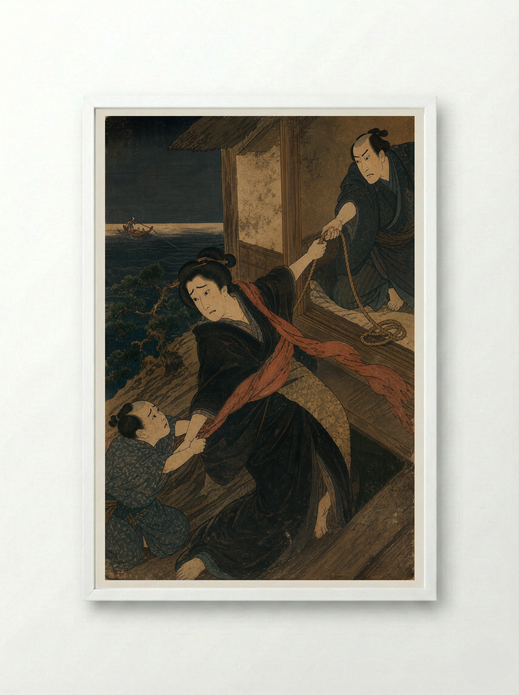 Princess Tamatori: The Promise for Fusasaki - Framed Print White