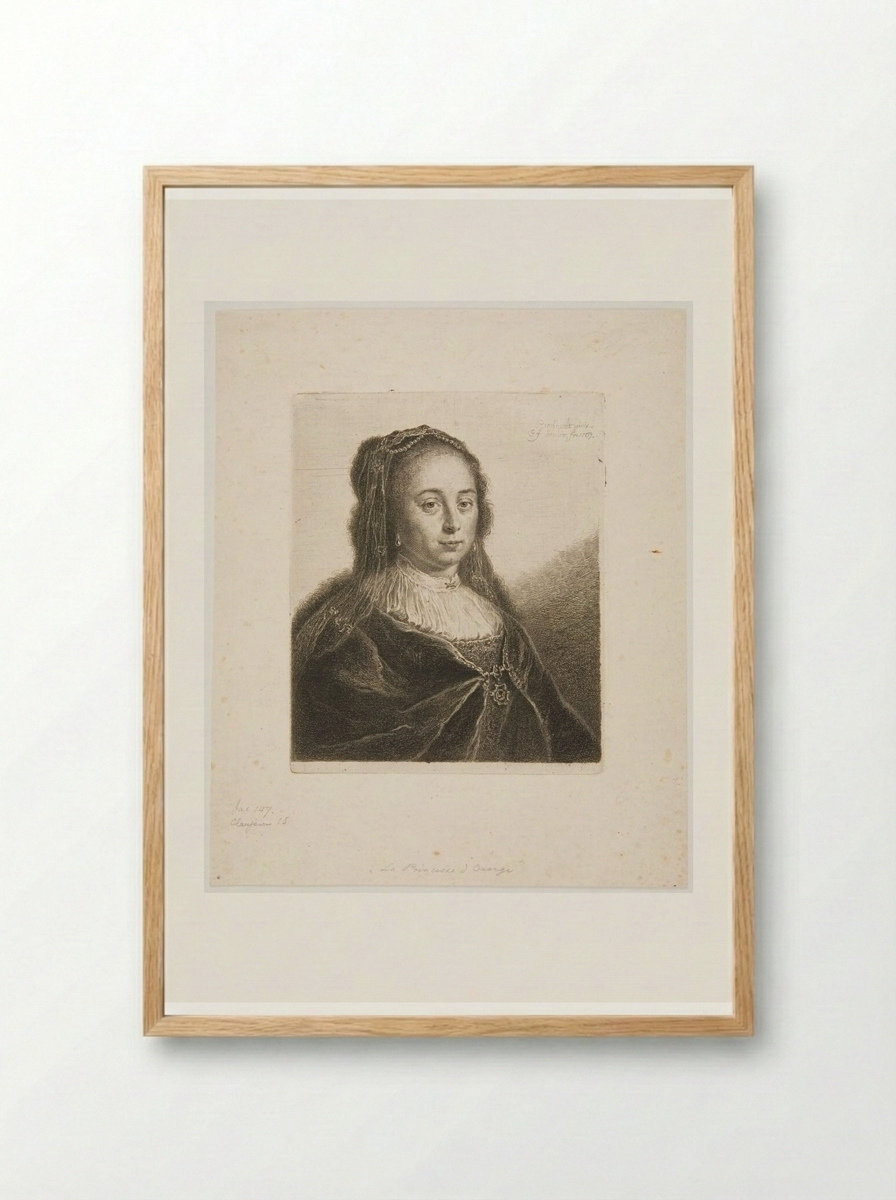 Princess of Orange - Georg Friedrich Schmidt - Framed Print Wood