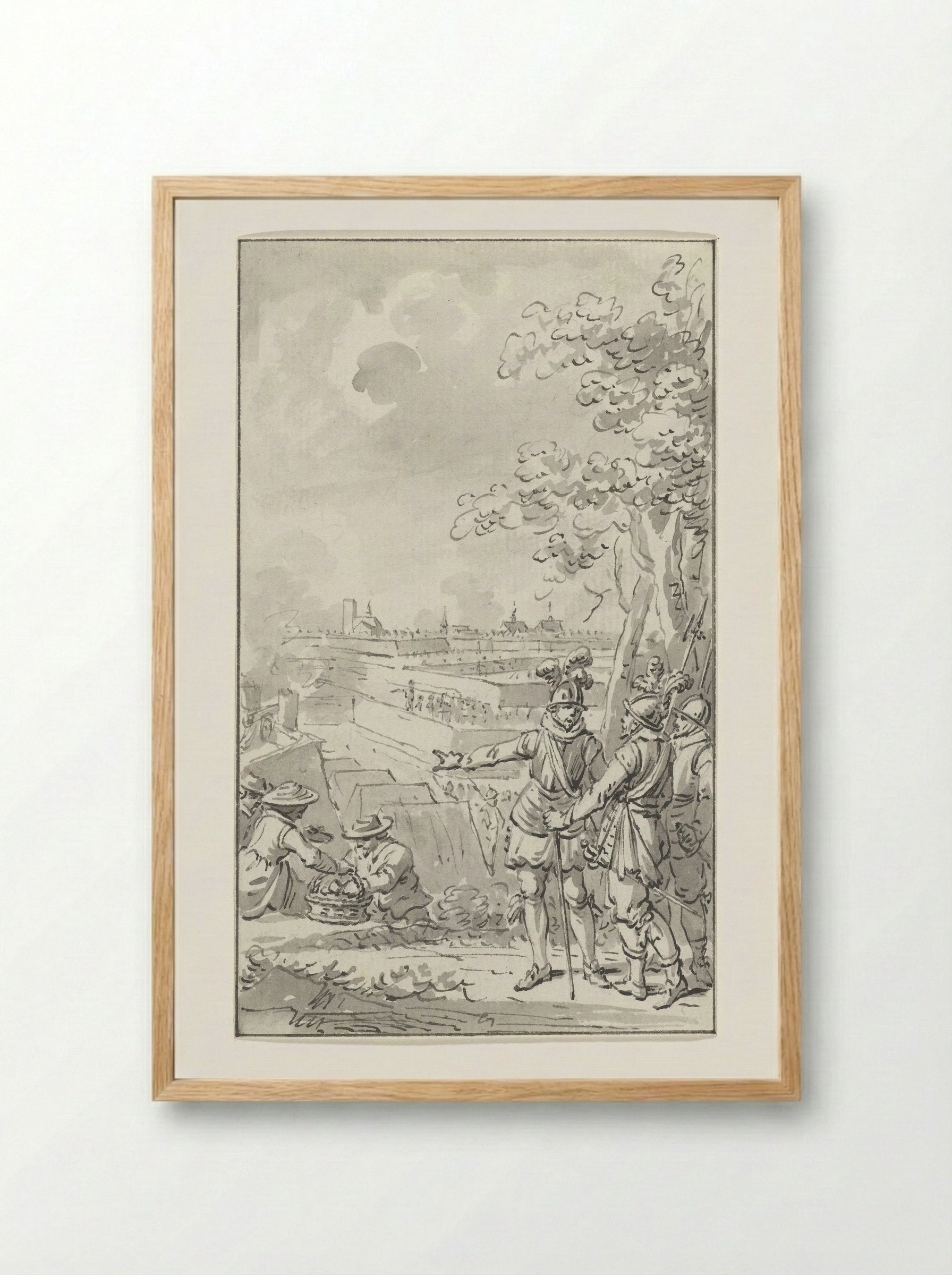 Prins Maurits in het leger voor Geertruidenberg, 1593 - Jacobus Buys - Framed Print Wood