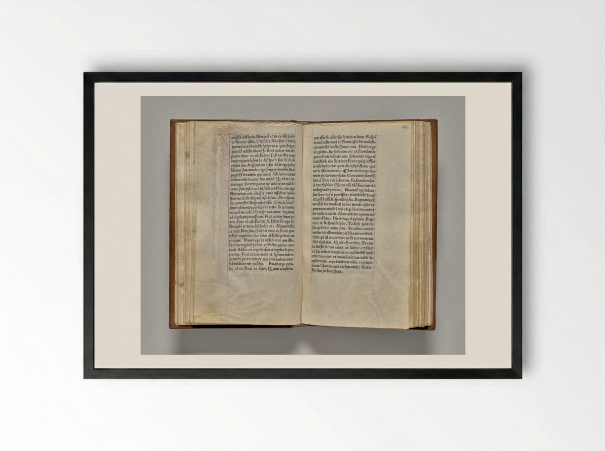 Printed Book of Hours (Use of Rome): fol. 95v - Guillaume Le Rouge - Framed Print Black