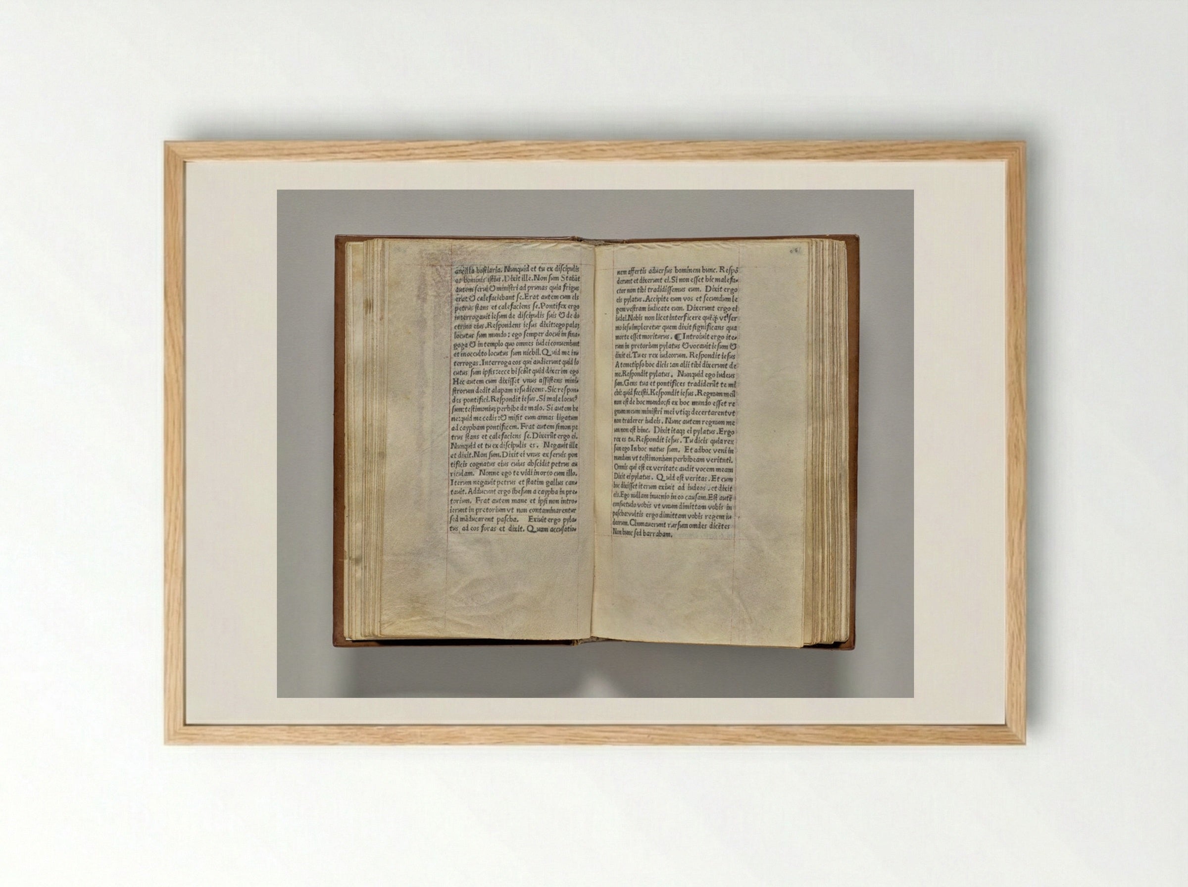 Printed Book of Hours (Use of Rome): fol. 95v - Guillaume Le Rouge - Framed Print Wood