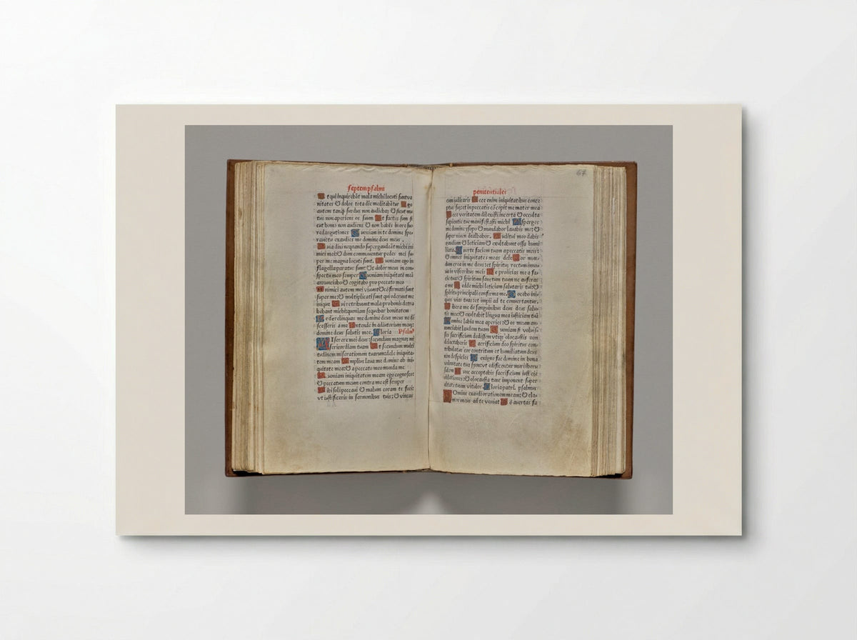 Printed Book of Hours (Use of Rome): fol. 66v - Guillaume Le Rouge - Poster