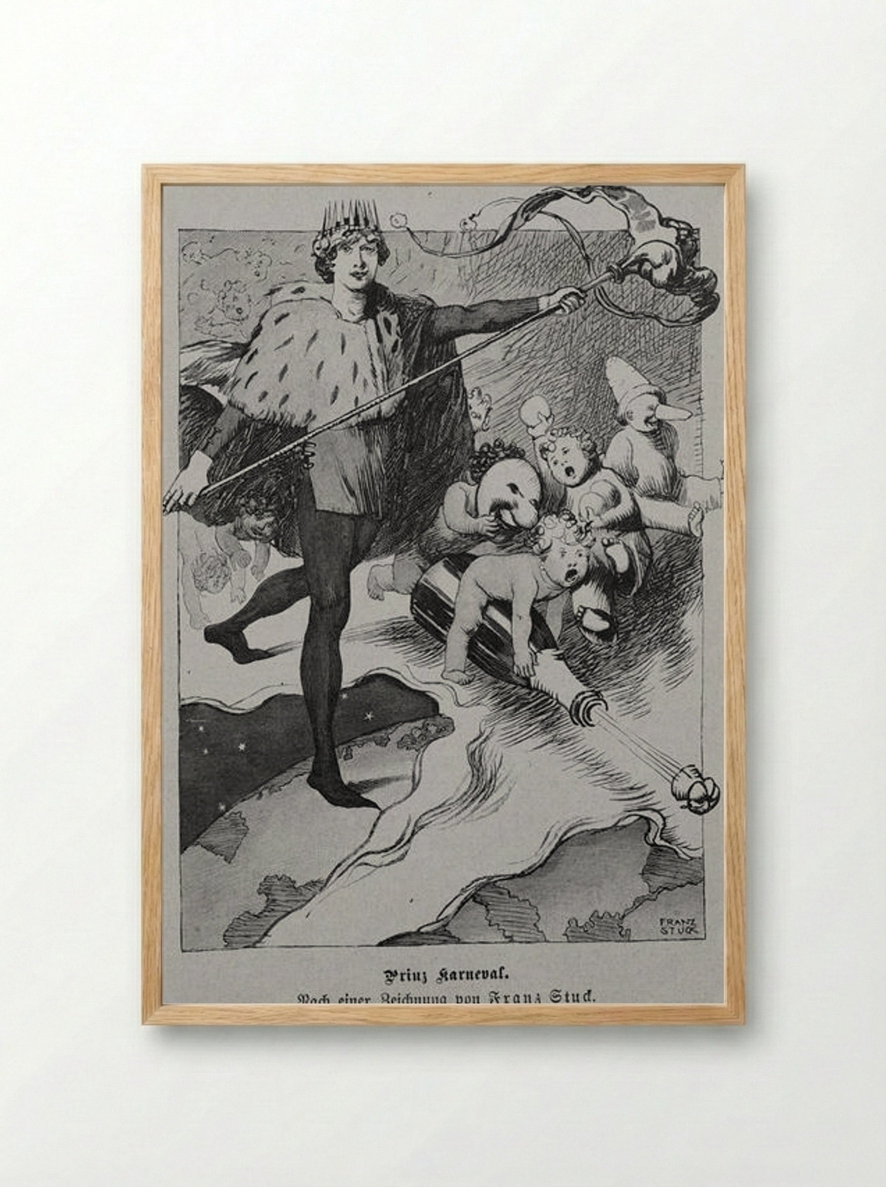 Prinz Karneval - Franz von Stuck - Framed Print Wood