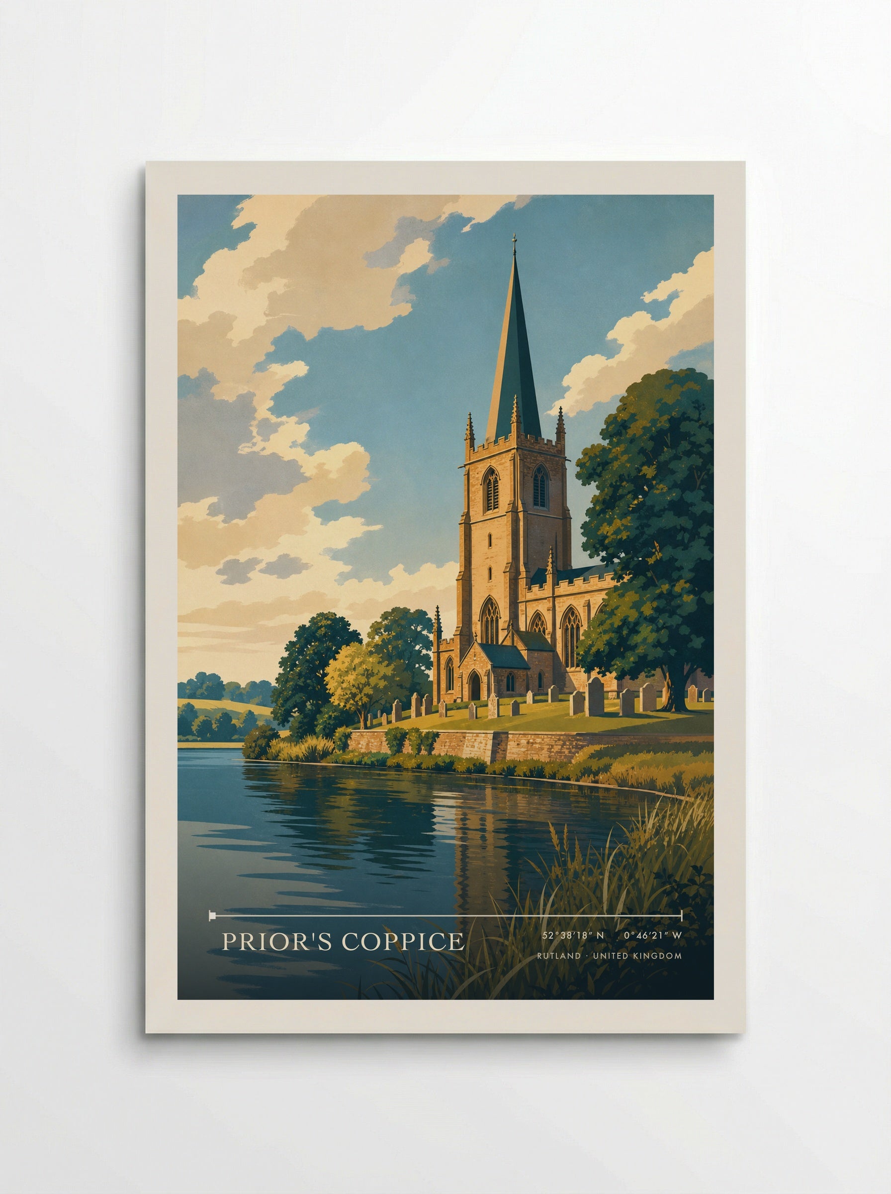 Prior's Coppice Rutland United Kingdom Travel Poster - Poster