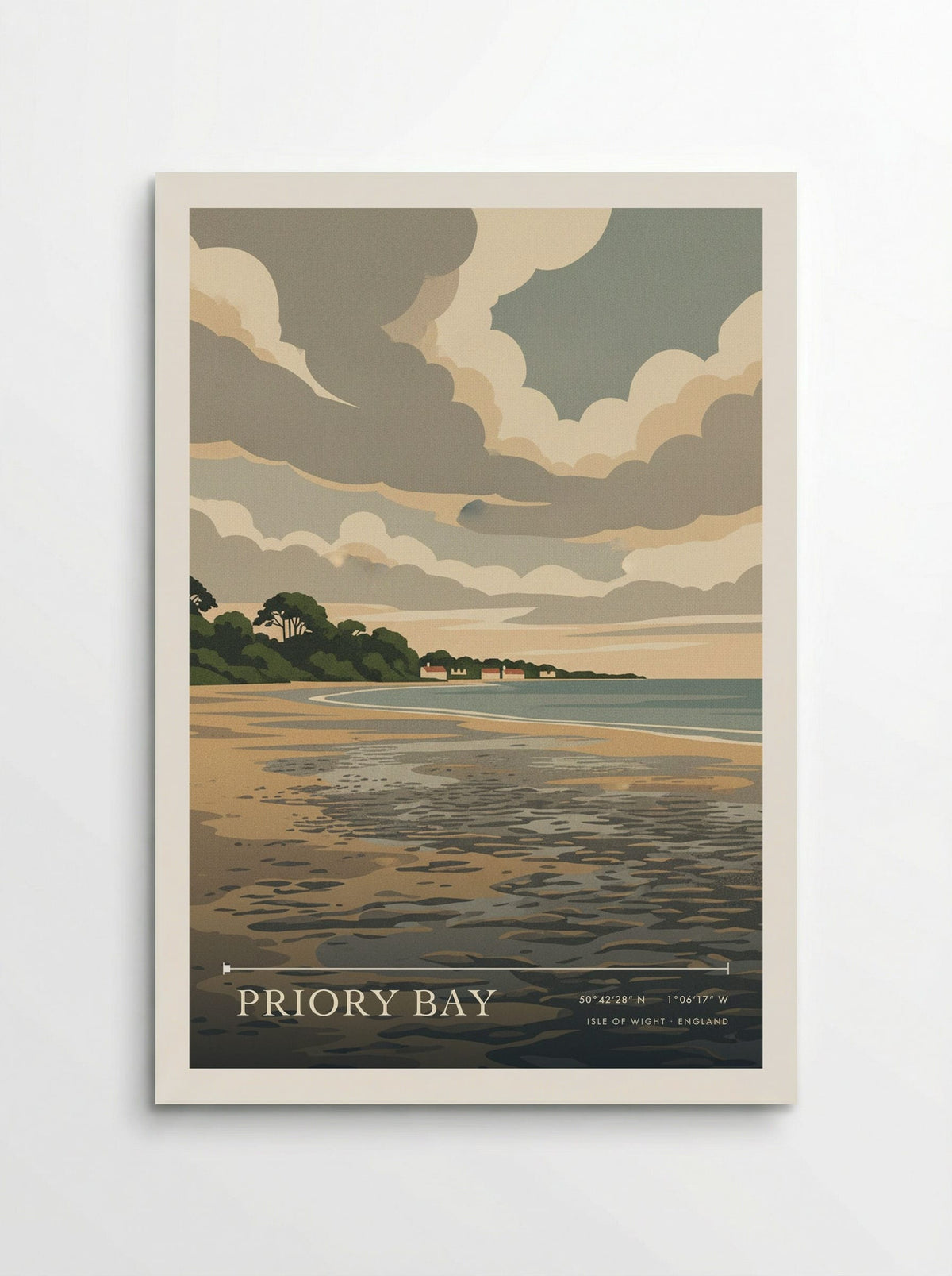 Priory Bay Isle of Wight England Travel Poster - Poster