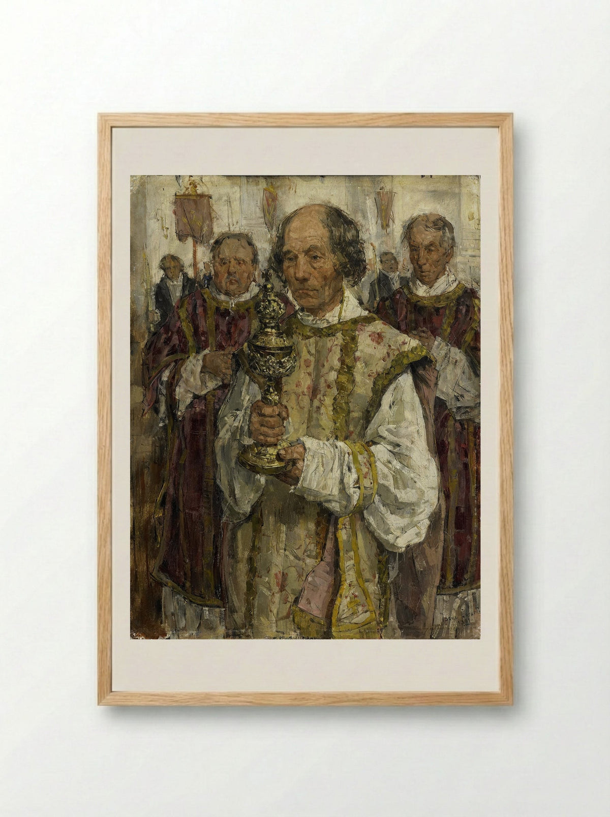 Processie in de Oud-Katholieke kerk te Den Haag - Isaac Israels - Framed Print Wood