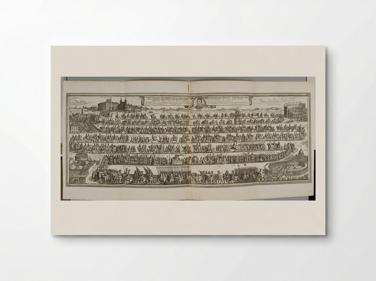 Procession of Pope Clement XI to Saint John Lateran - Giovanni Battista Falda - Poster