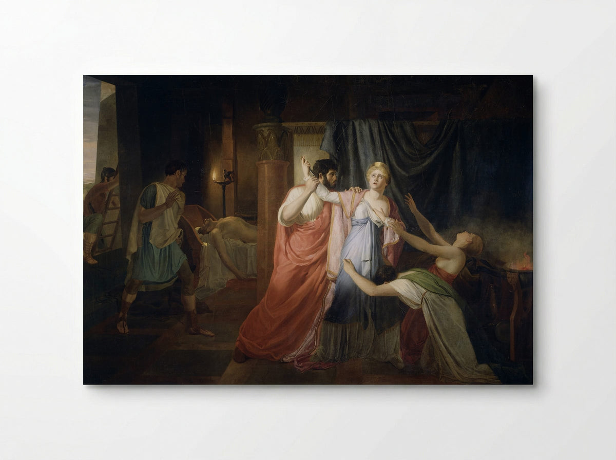 Proculeius Prevents Cleopatra from Stabbing Herself - Joannes Echarius Carolus Alberti - Poster