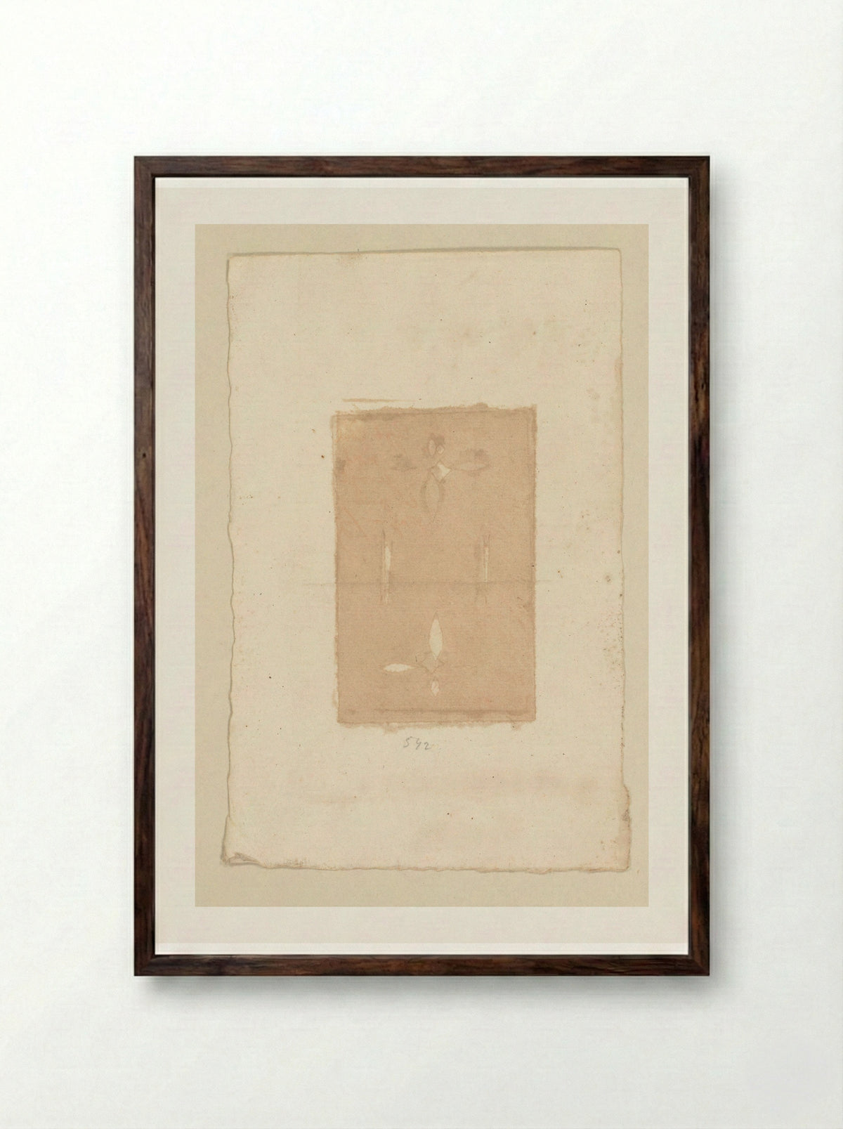 Proef met uitsparingen - Cornelis Ploos van Amstel - Framed Print Dark Wood