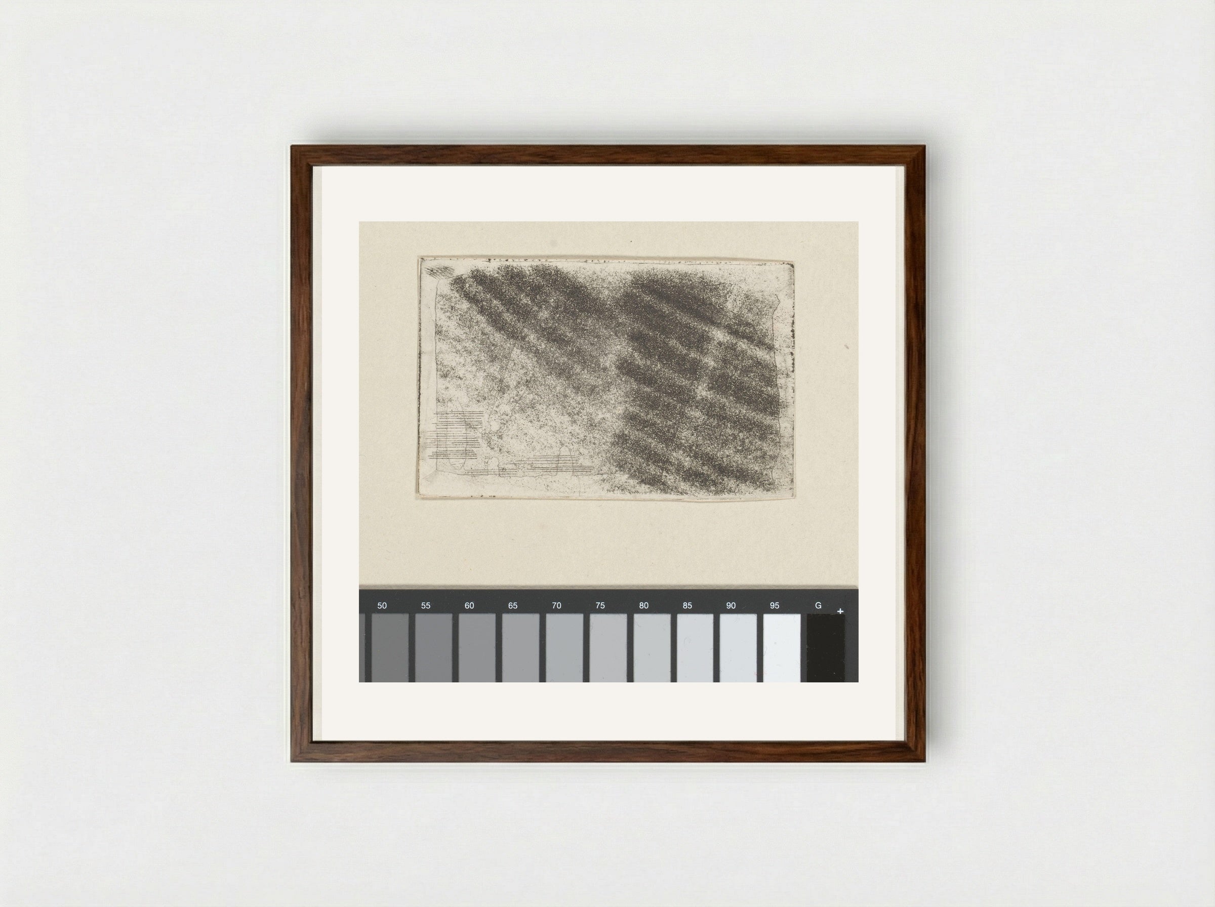 Proef van doordruk (Experimental Print) - Cornelis Ploos van Amstel - Framed Print Dark Wood