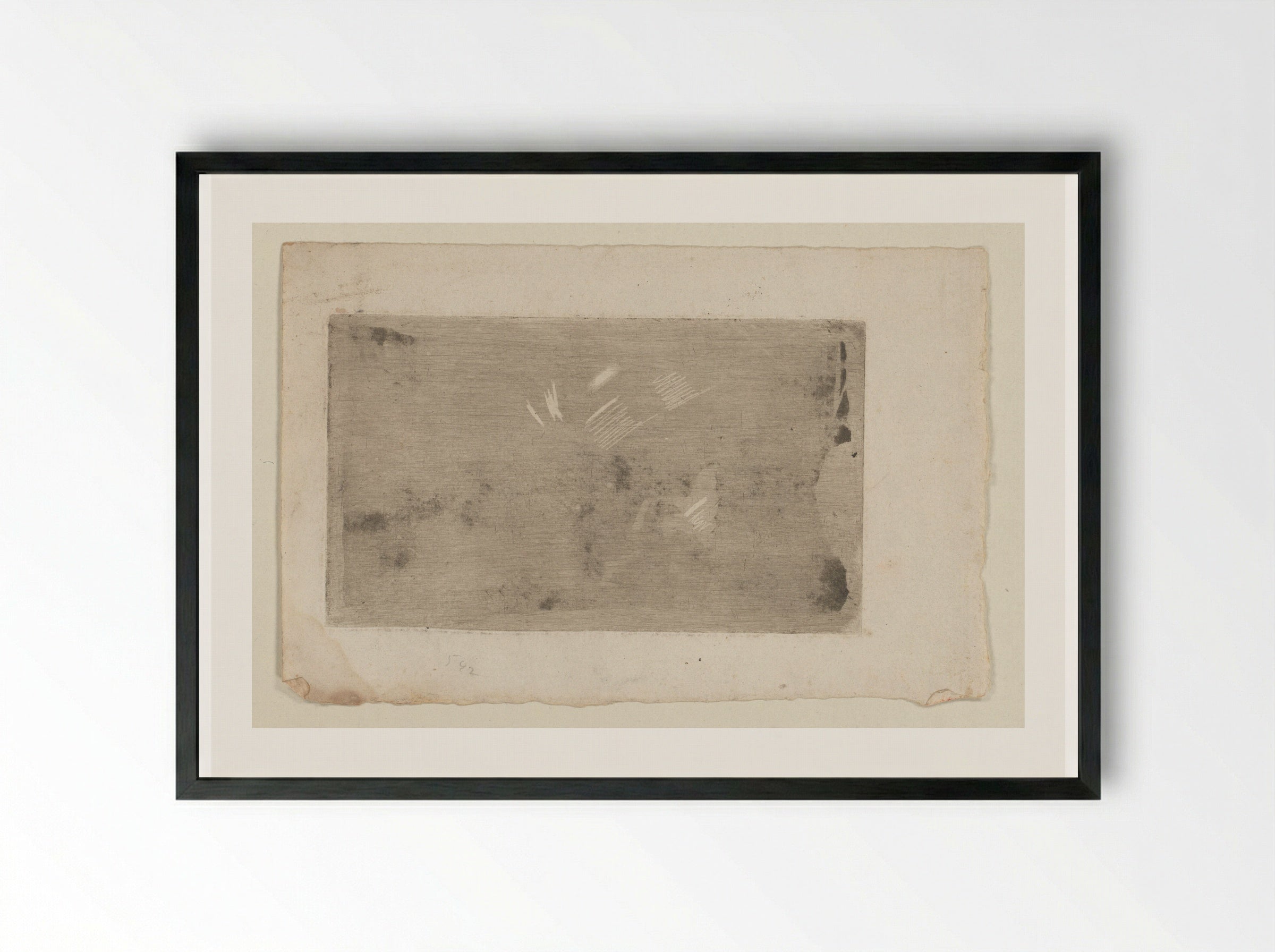 Proef van grafische techniek - Cornelis Ploos van Amstel - Framed Print Black
