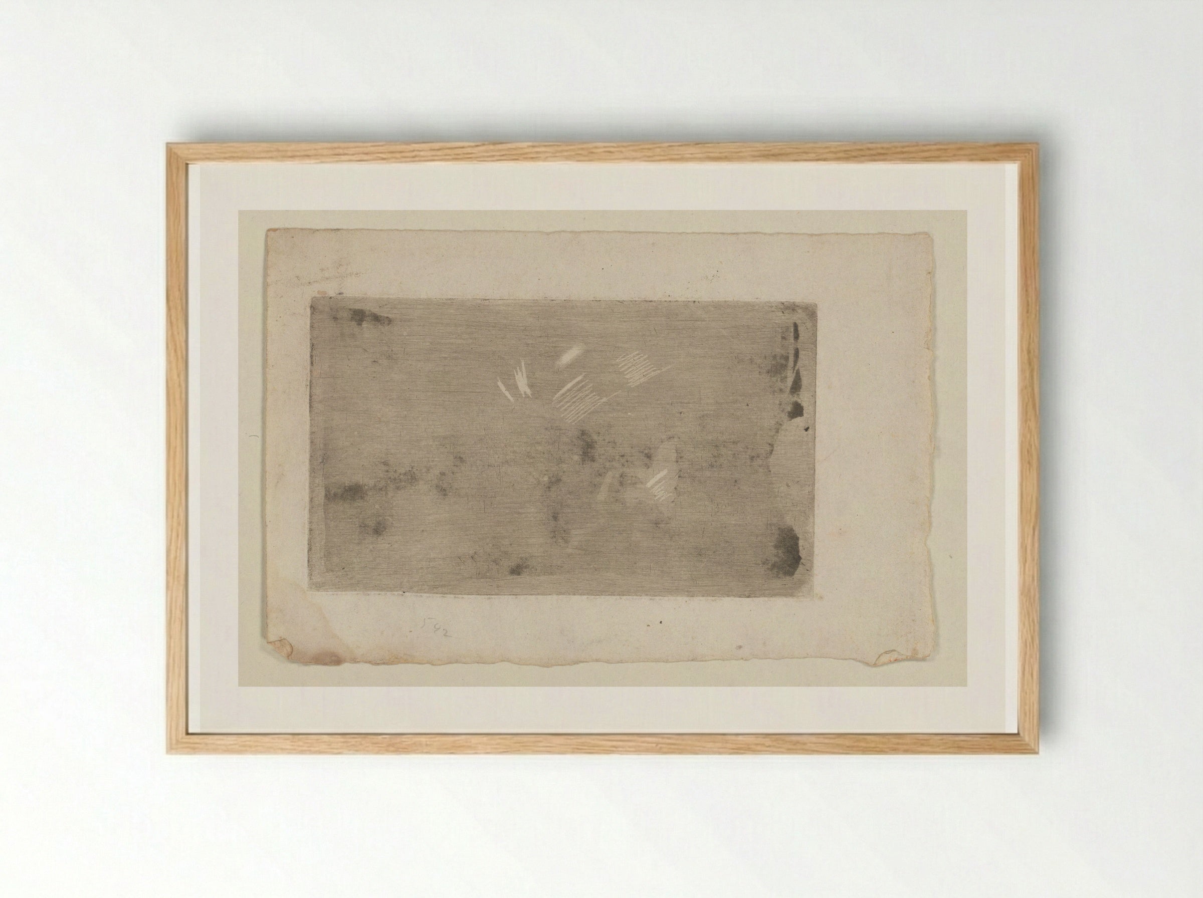 Proef van grafische techniek - Cornelis Ploos van Amstel - Framed Print Wood