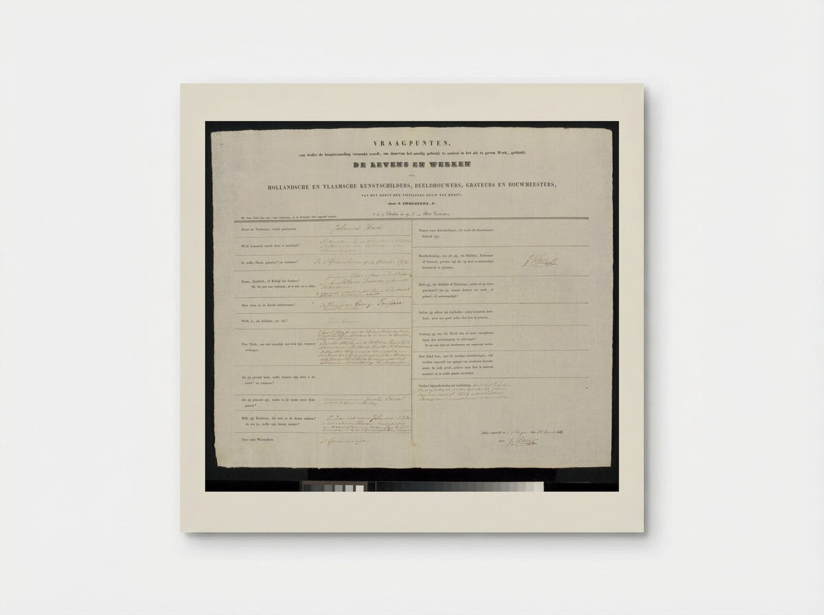 Prof. van der Palm predikend in de Lutherse kerk te 's-Gravenhage voor de koninklijke familie - Johannes Hari (I) - Poster