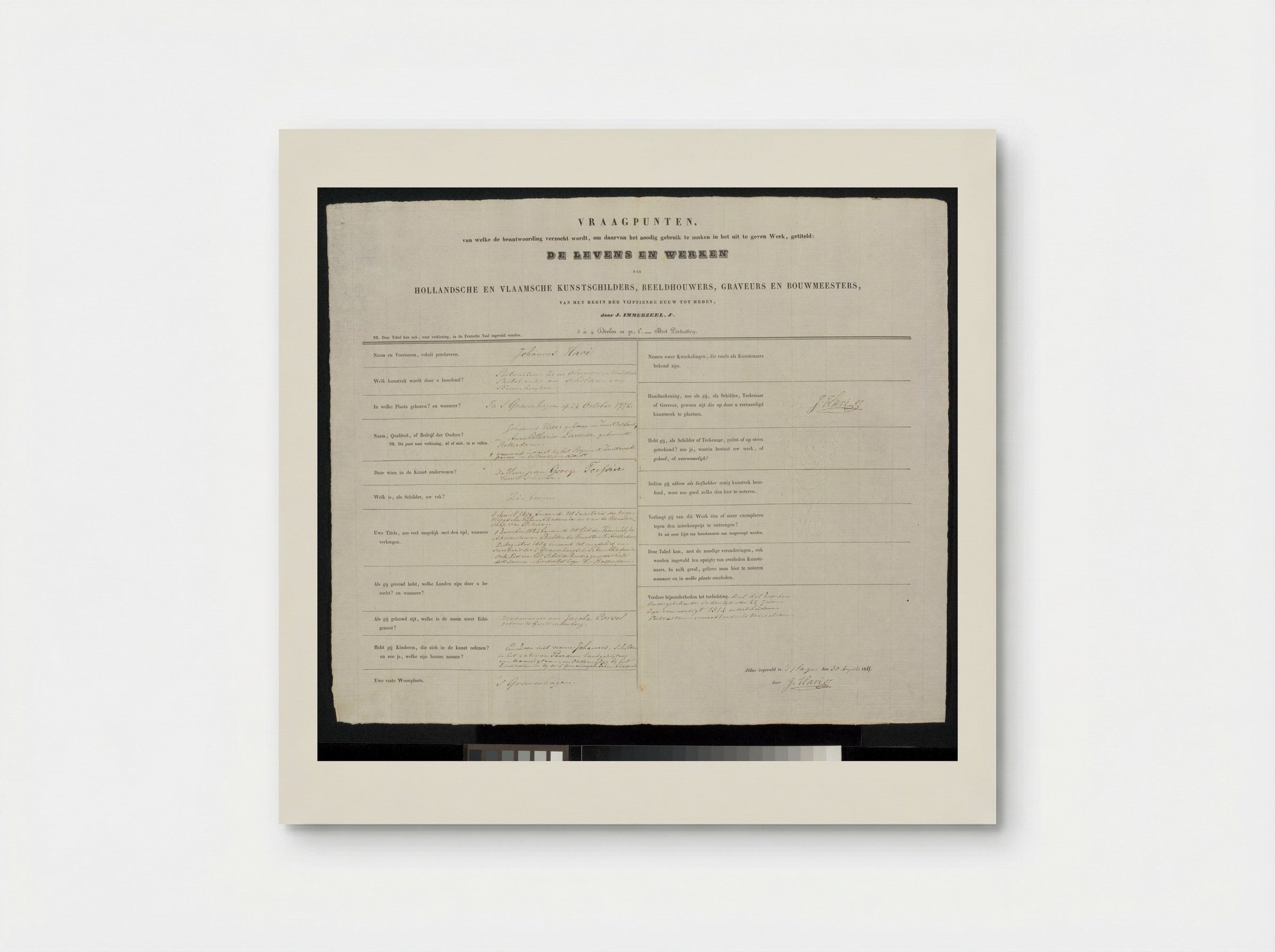 Prof. van der Palm predikend in de Lutherse kerk te 's-Gravenhage voor de koninklijke familie - Johannes Hari (I) - Poster
