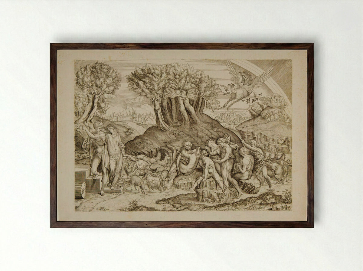 Profanation of Parnassus - Master HFE - Framed Print Dark Wood