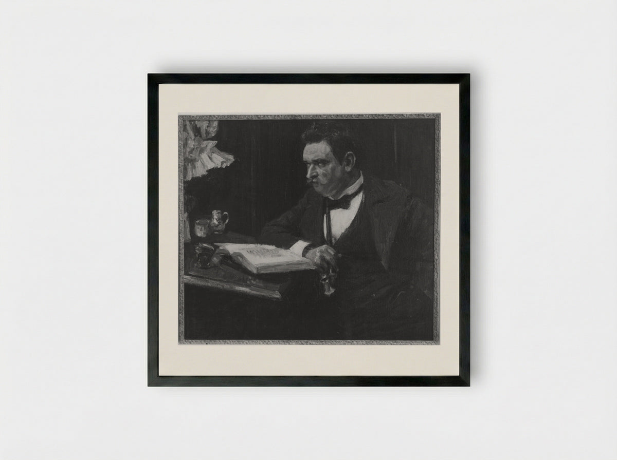 Professor Karl Voll - Max Slevogt - Framed Print Black