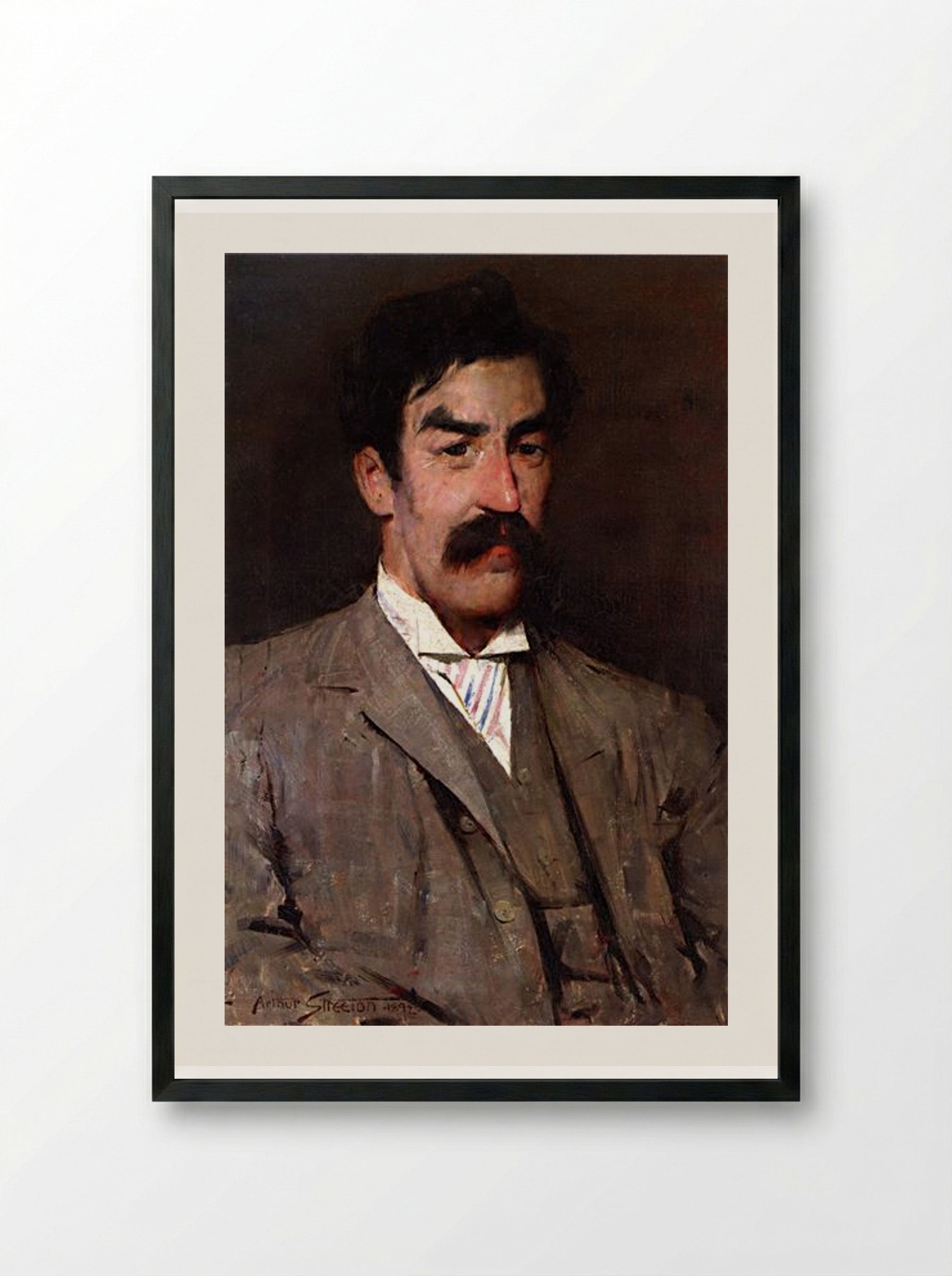 Professor Marshall-Hall - Arthur Streeton - Framed Print Black