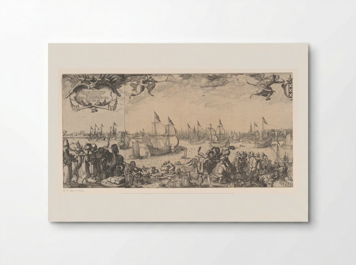 Profiel van Amsterdam, gezien vanaf het IJ (linkerdeel) - Pieter Bast - Poster