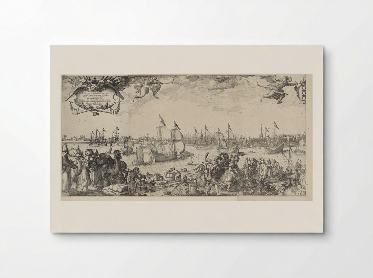 Profiel van Amsterdam, gezien vanaf het IJ - Pieter Bast - Poster