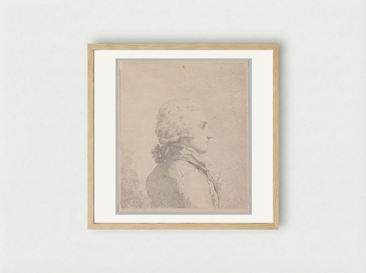 Profile Portrait of a Man - Louis Rolland Trinquesse - Framed Print Wood