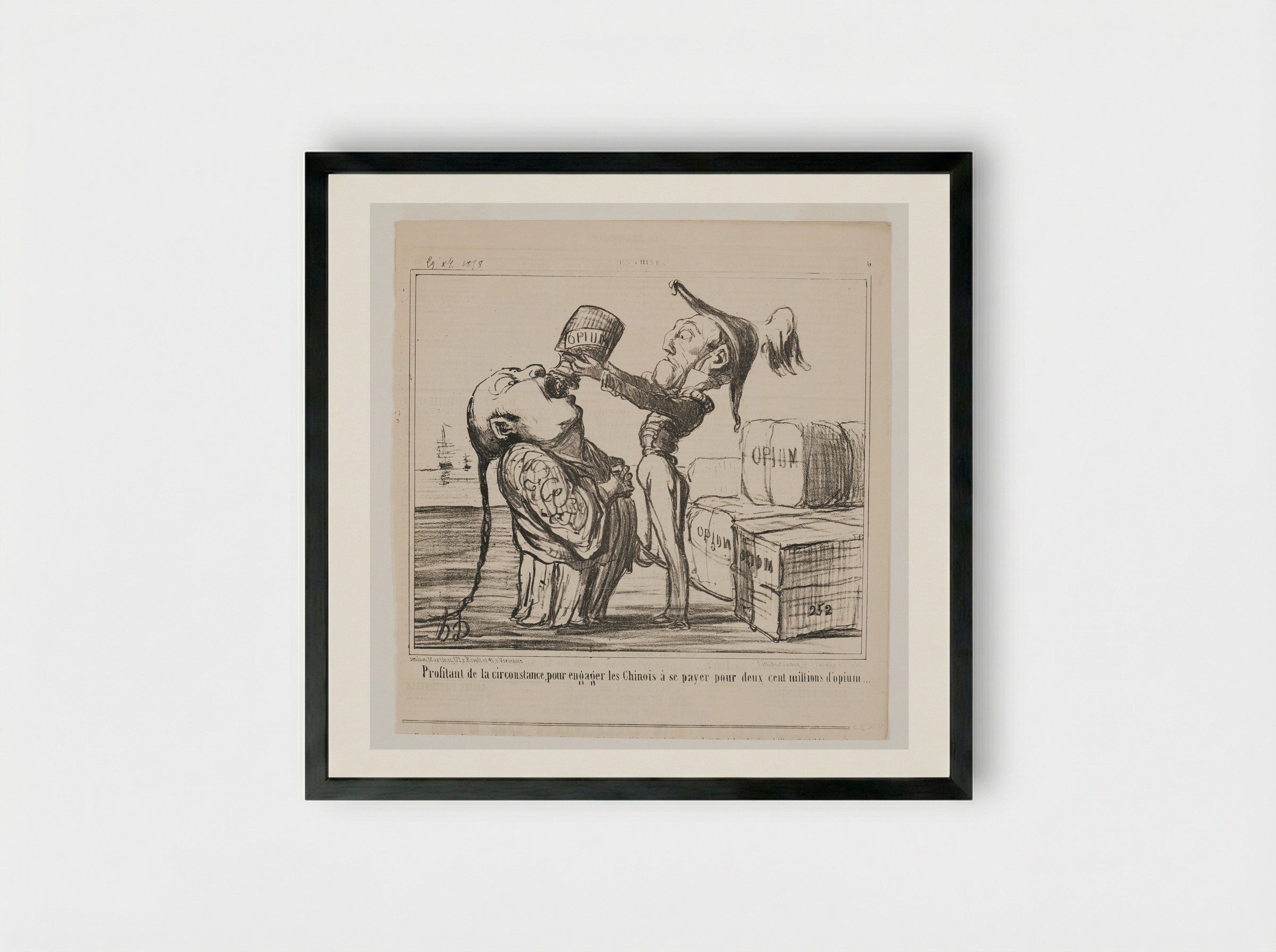 Profitant de la circonstance - Honoré-Victorin Daumier - Framed Print Black