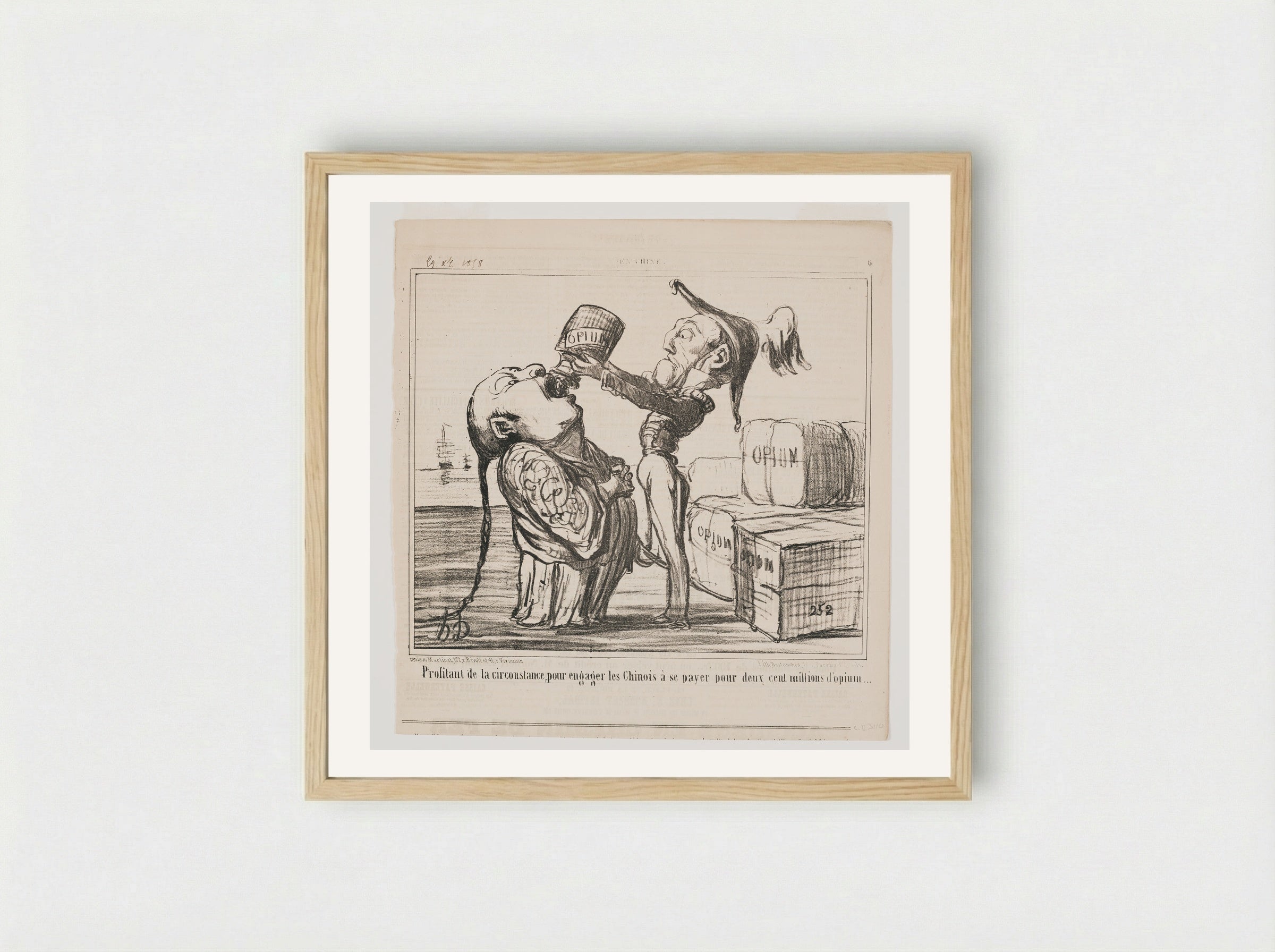 Profitant de la circonstance - Honoré-Victorin Daumier - Framed Print Wood