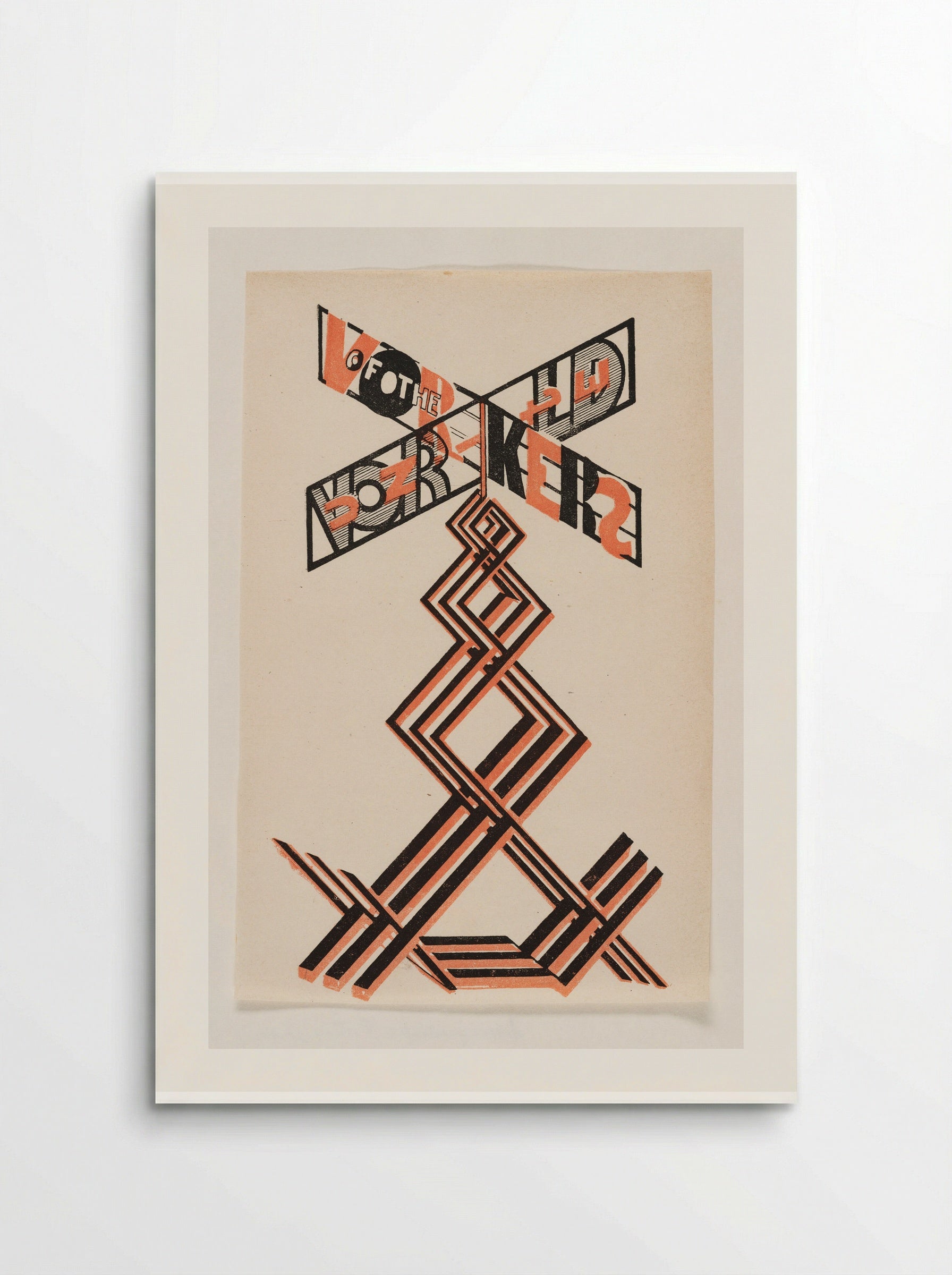 Project for an Agitational Construction for the Fourth Congress of the Comintern: Workers of the World Unite - Gustavs Klucis - Poster