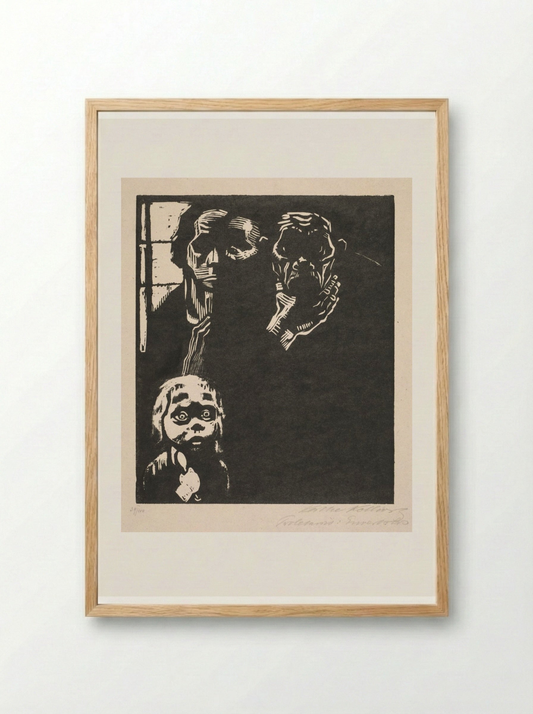 Proletariat: No. 1, Out of Work - Käthe Kollwitz - Framed Print Wood