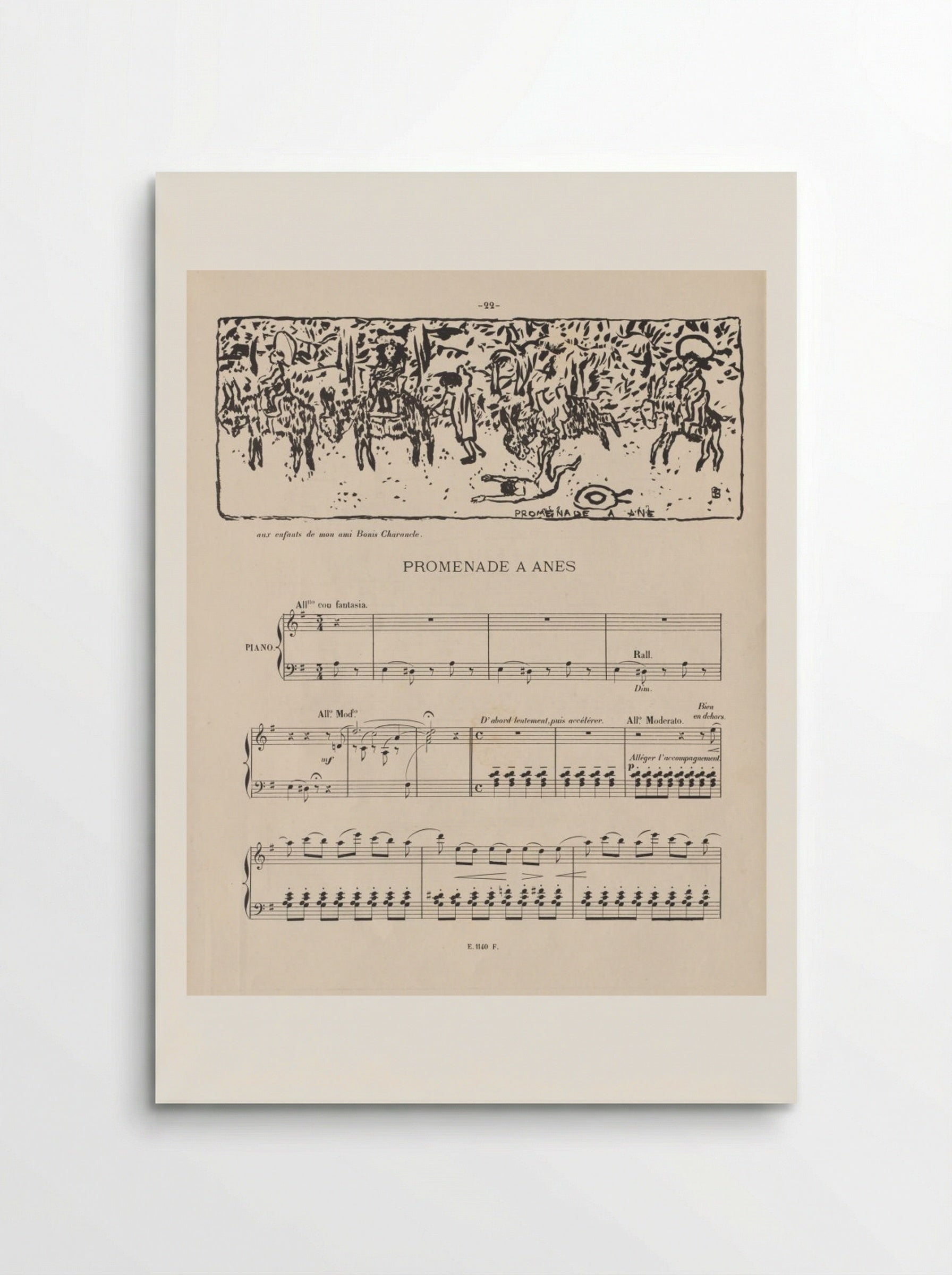 Promenade à ânes - Pierre Bonnard - Poster