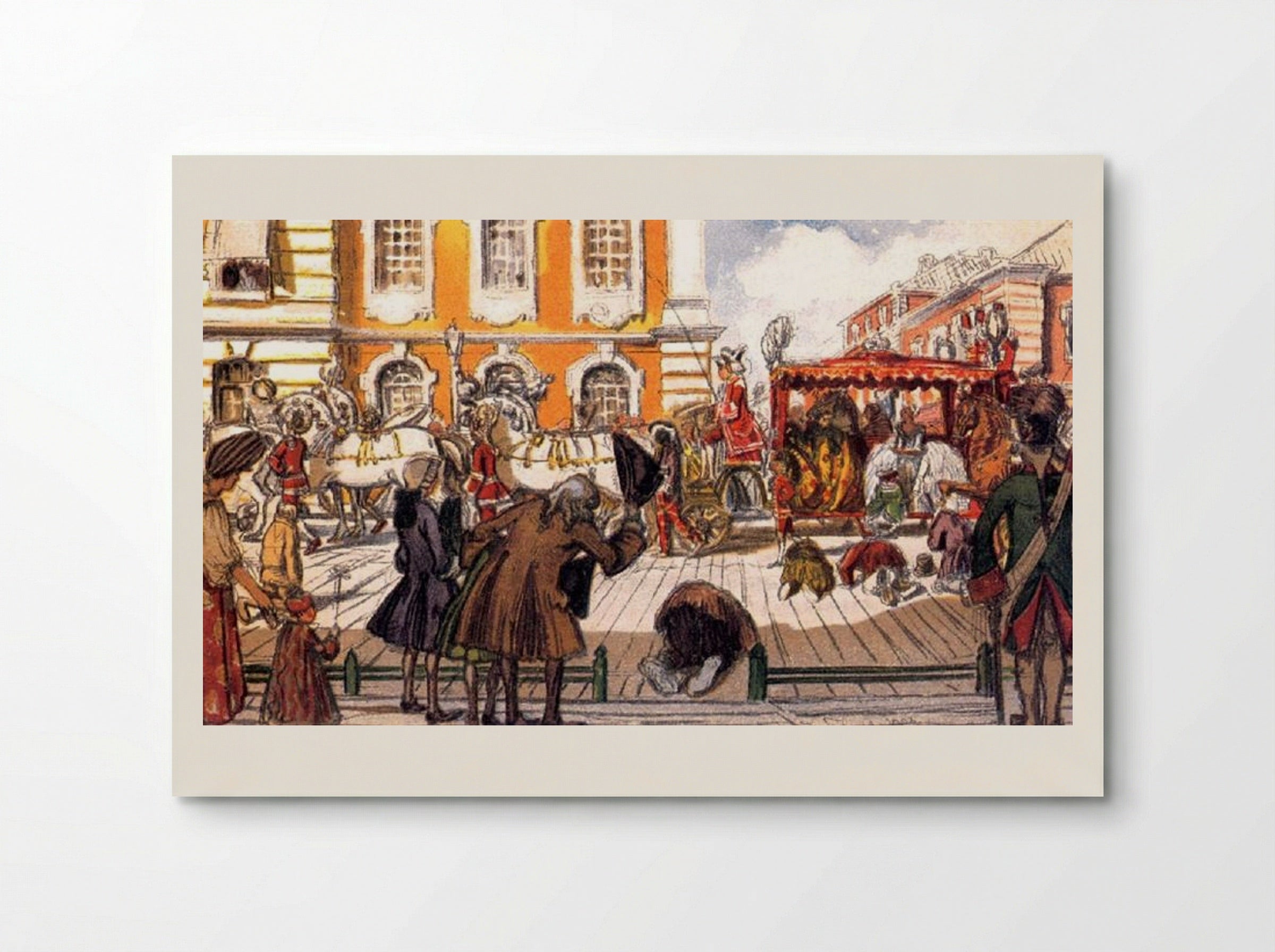 Promenade of Empress Elizabeth through the Noble Streets of St Petersburg - Alexandre Benois - Poster