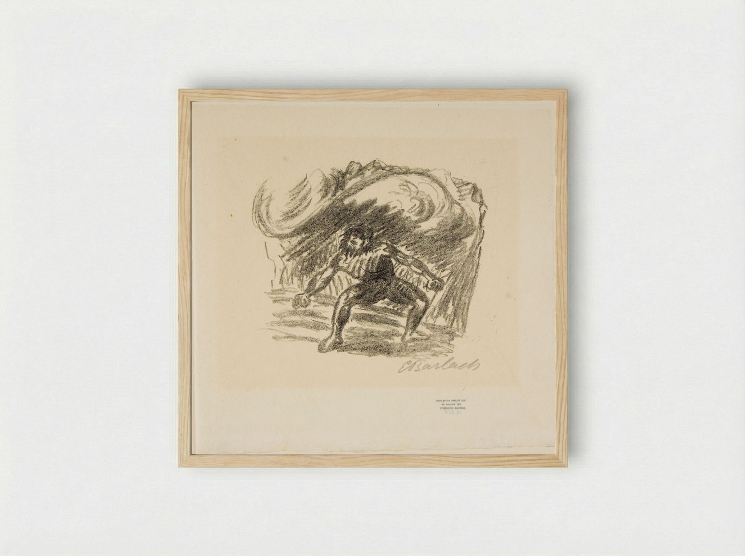 Prometheus 1: The Rebel - Ernst Barlach - Framed Print Wood