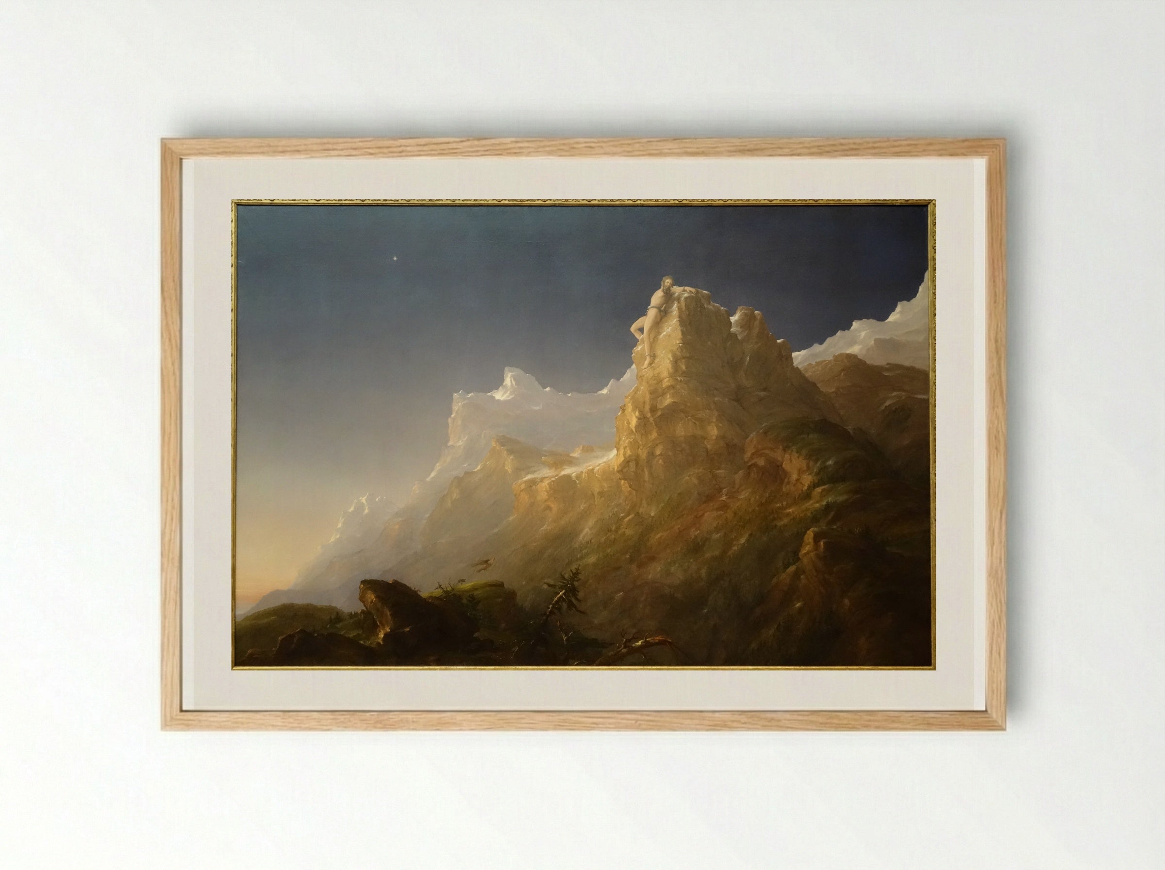 Prometheus Bound - Thomas Cole - Framed Print Wood