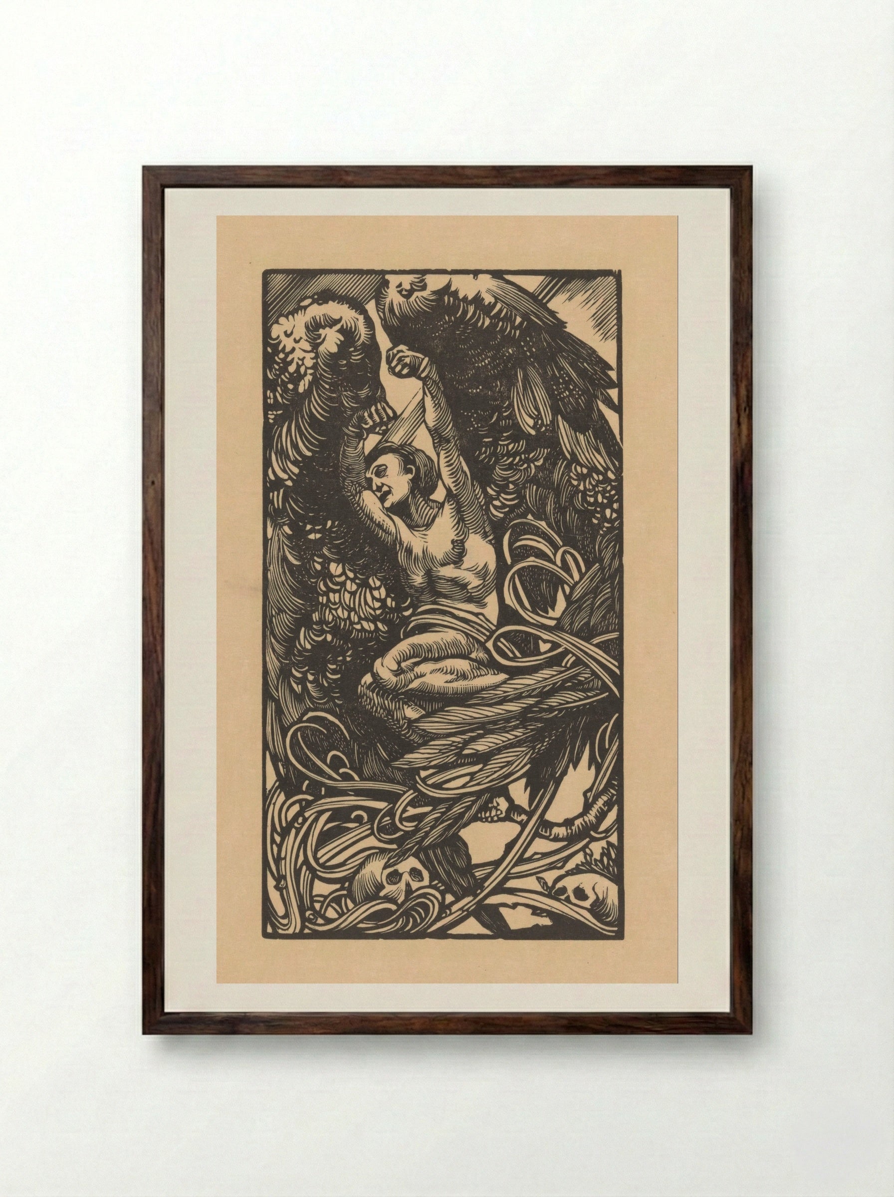 Prometheus geboeid - Johannes Josephus Aarts - Framed Print Dark Wood