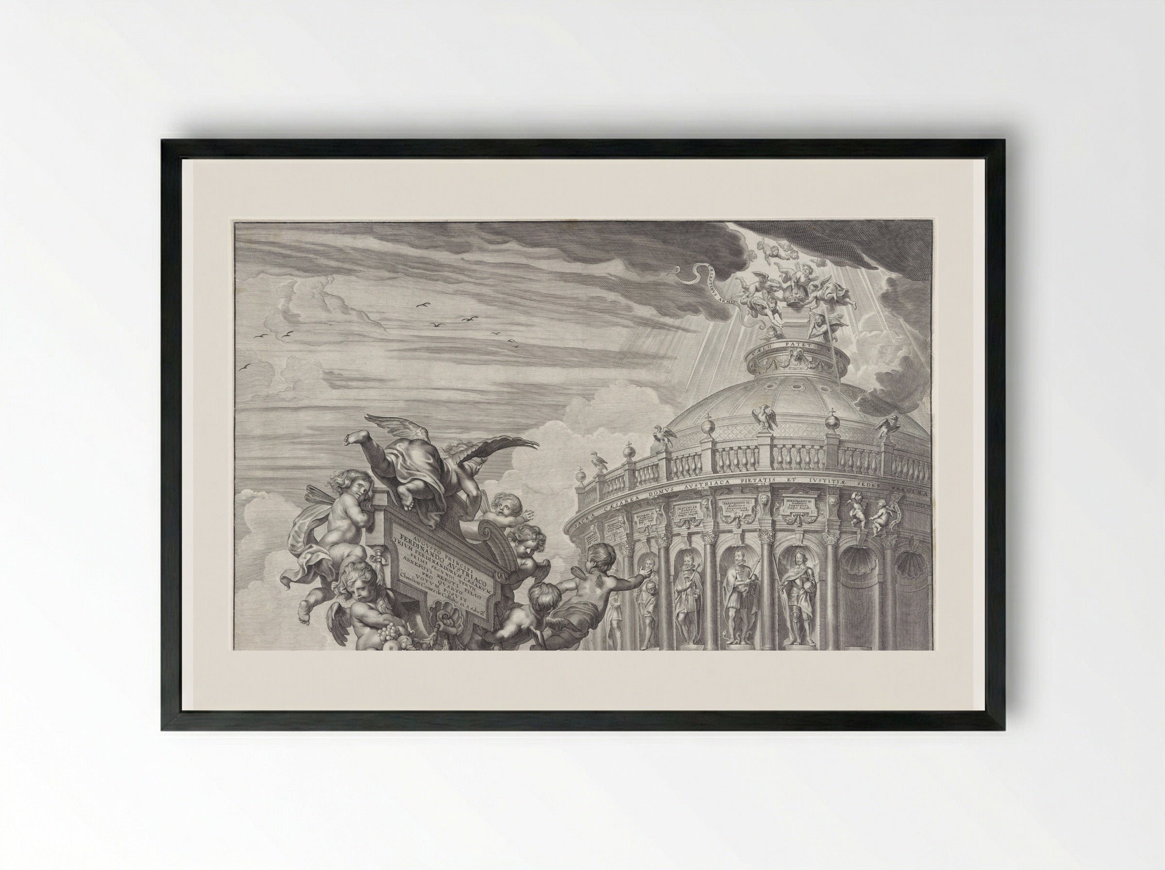 Promotieprent van Claudius von Collalto (Upper Section) - Paulus Pontius - Framed Print Black