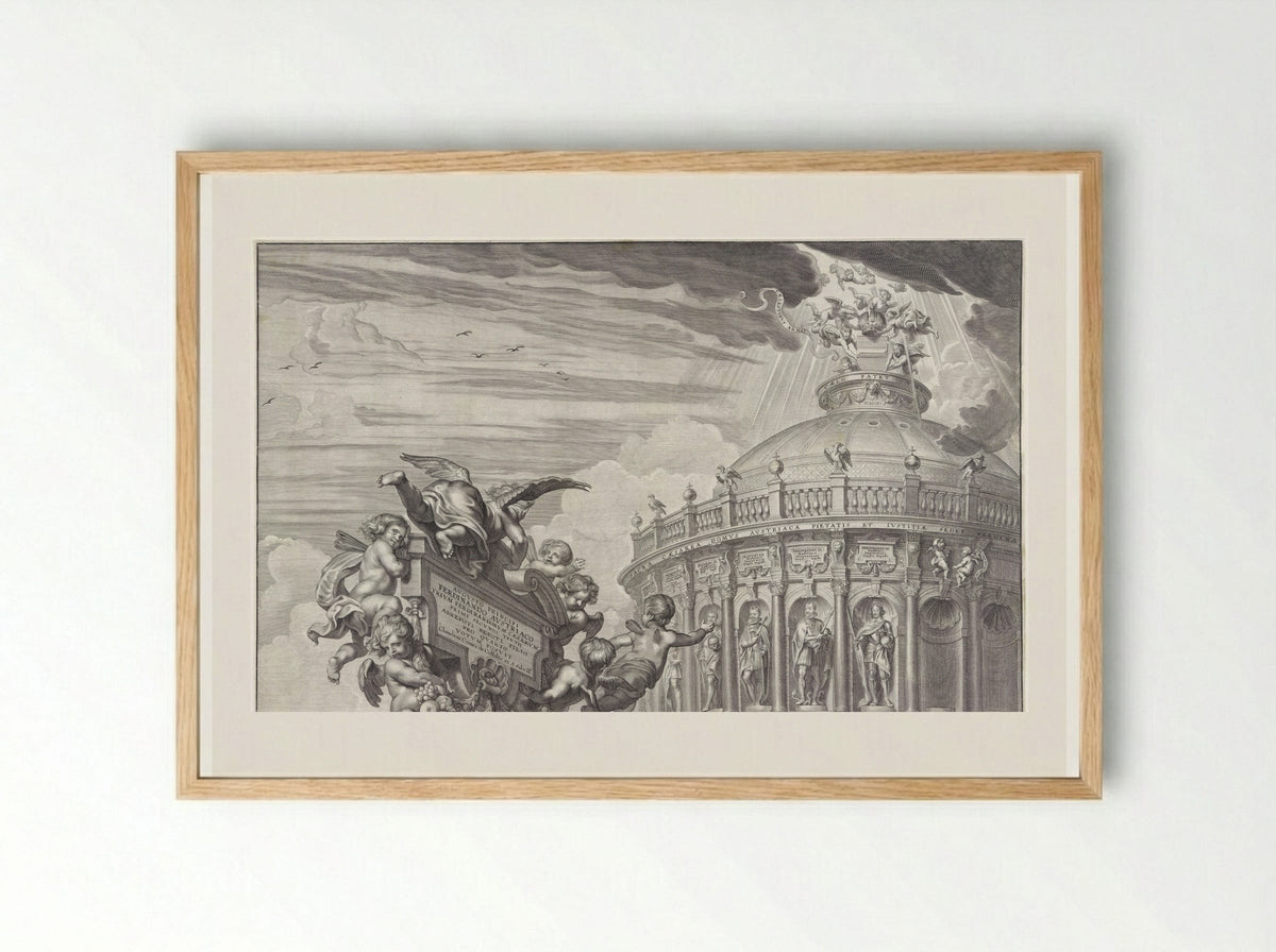Promotieprent van Claudius von Collalto (Upper Section) - Paulus Pontius - Framed Print Wood