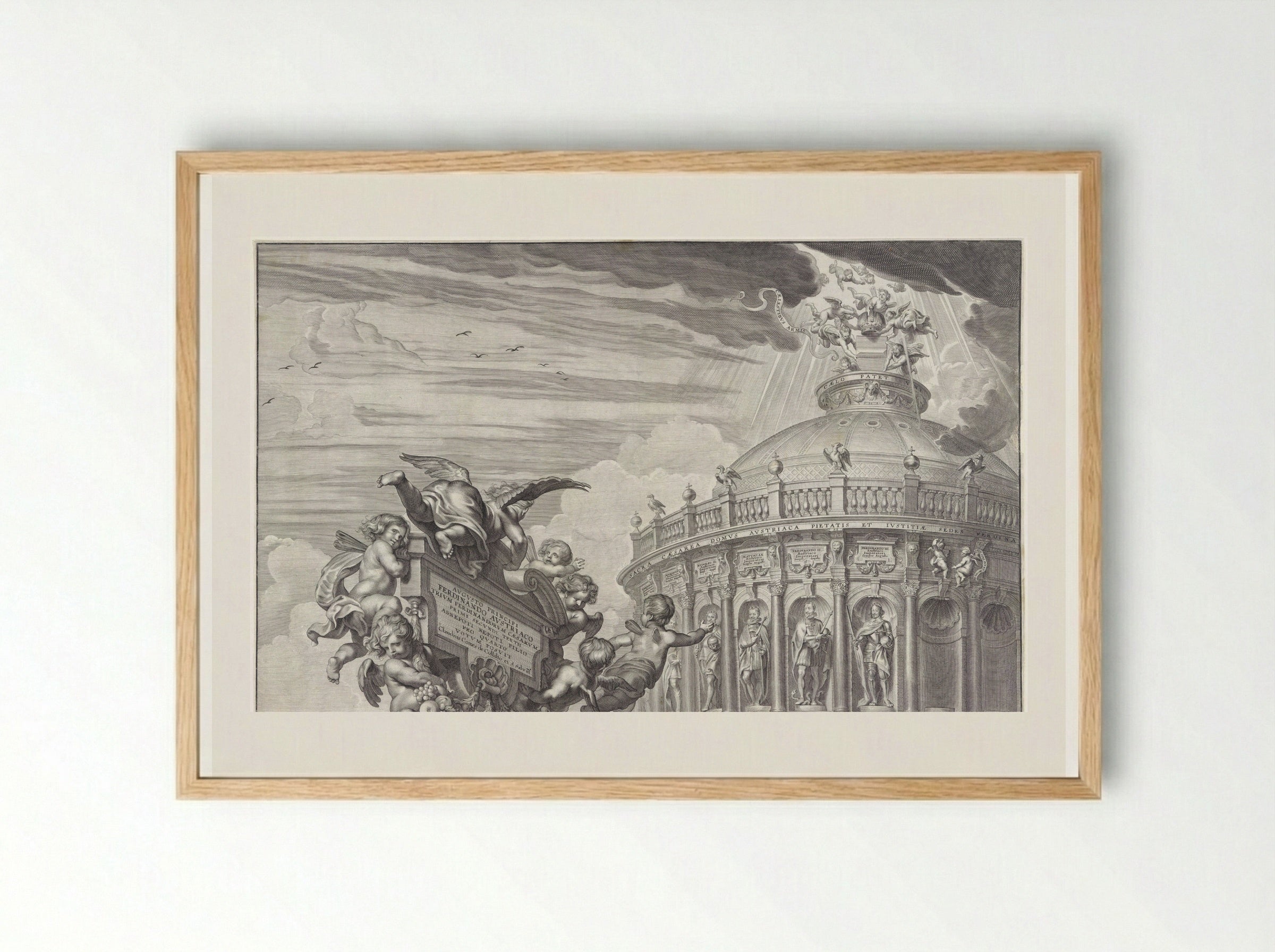 Promotieprent van Claudius von Collalto (Upper Section) - Paulus Pontius - Framed Print Wood