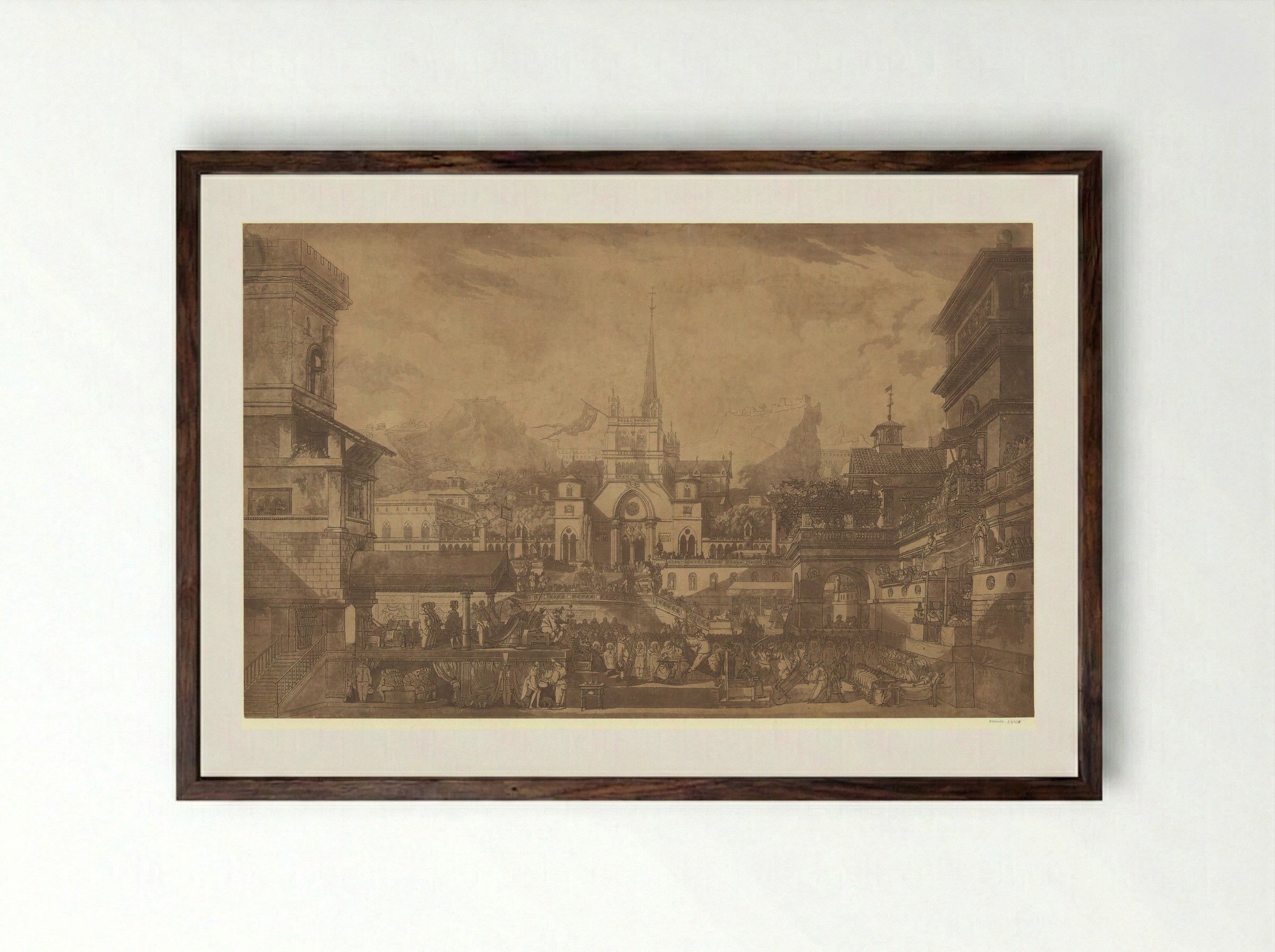 Promotion médicale - Louis Jean Desprez - Framed Print Dark Wood