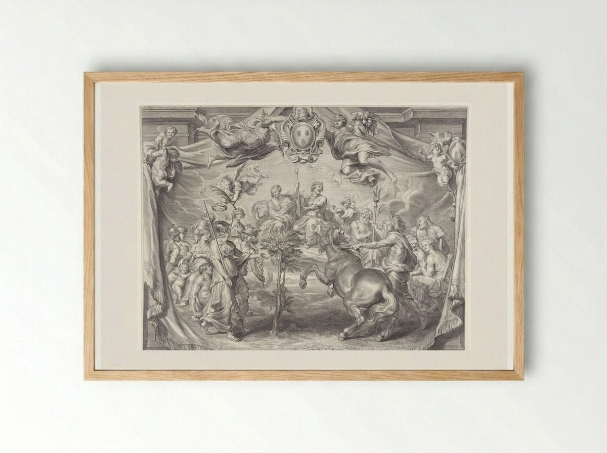 Promotional Print for Charles de La Vieuville (Upper Section) - Paulus Pontius - Framed Print Wood