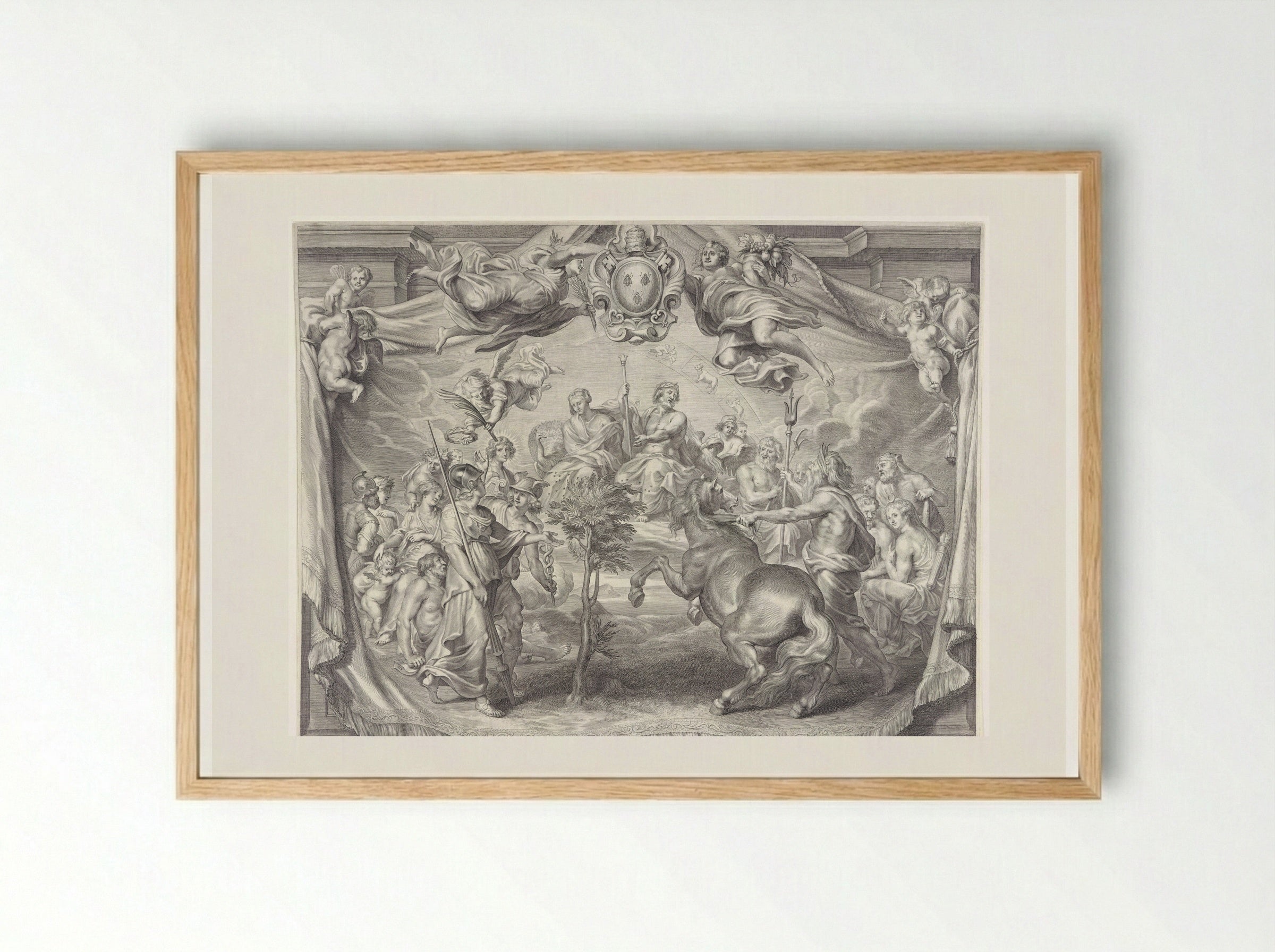 Promotional Print for Charles de La Vieuville (Upper Section) - Paulus Pontius - Framed Print Wood