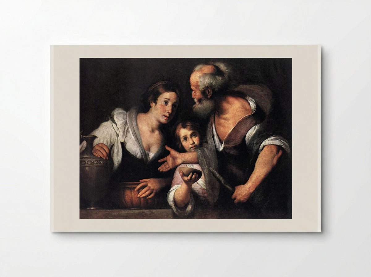 Prophet Elijah and the Widow of Sarepta - Bernardo Strozzi - Poster