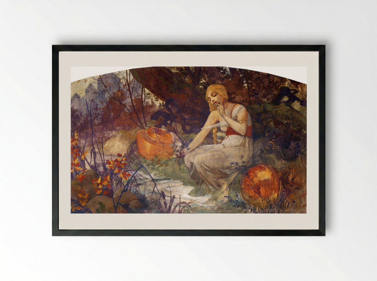 Prophetess - Alphonse Mucha - Framed Print Black