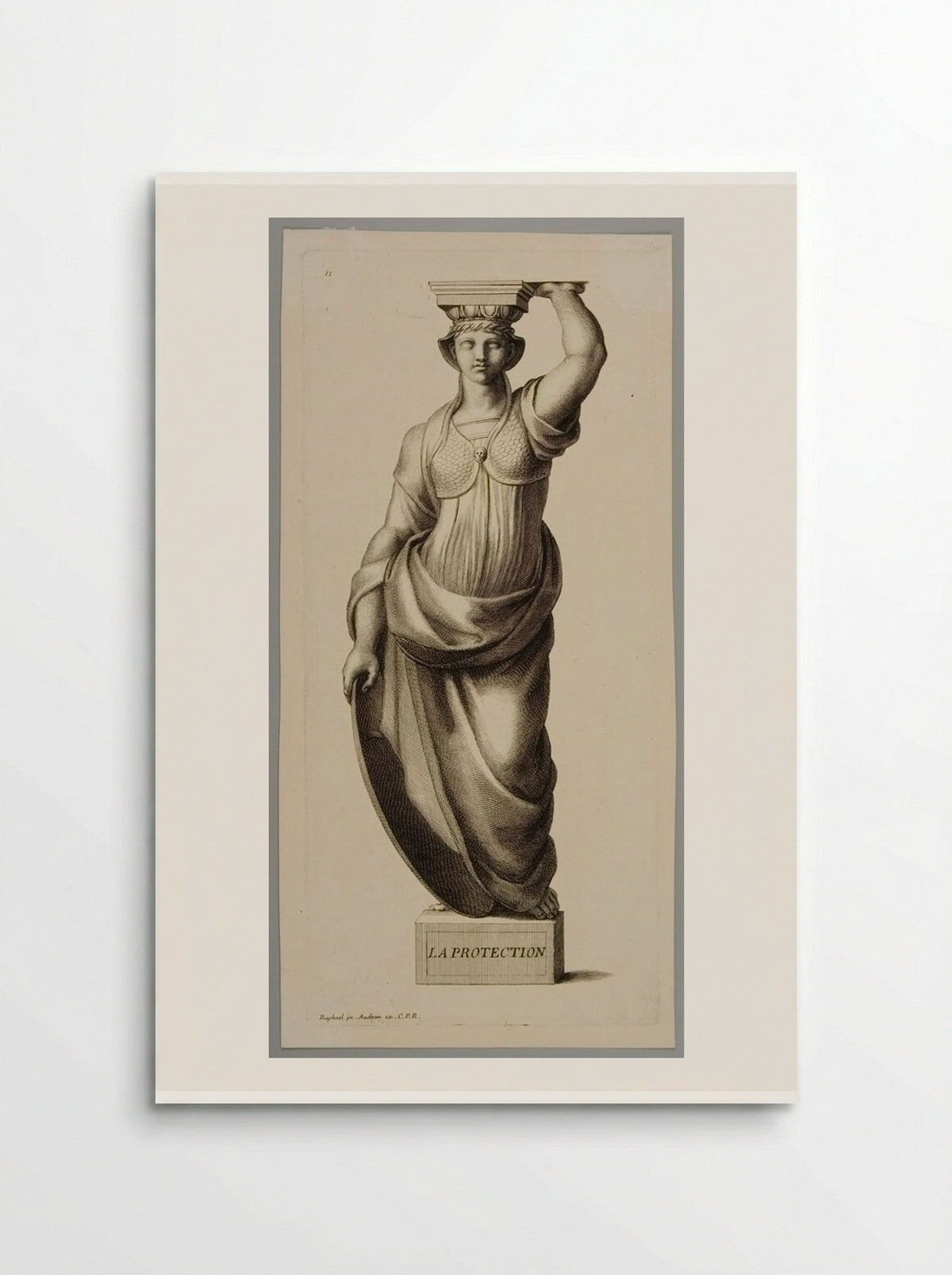 Protection (Caryatid Figure) - Gérard Audran - Poster